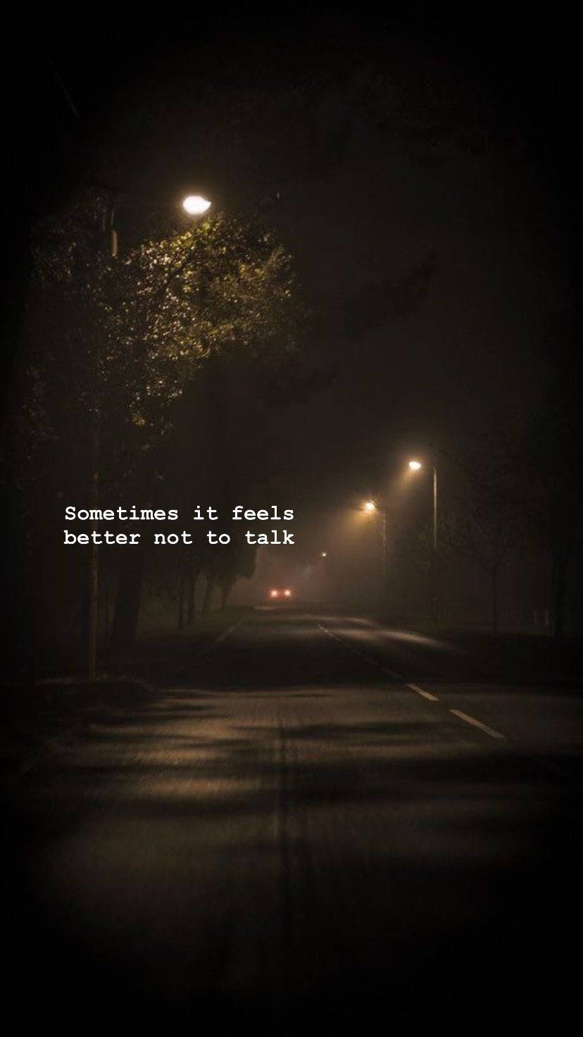 Dark Road View With Quote Background