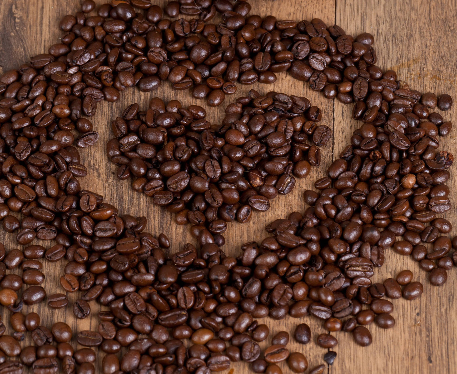 Dark Roast Coffee Beans Heart