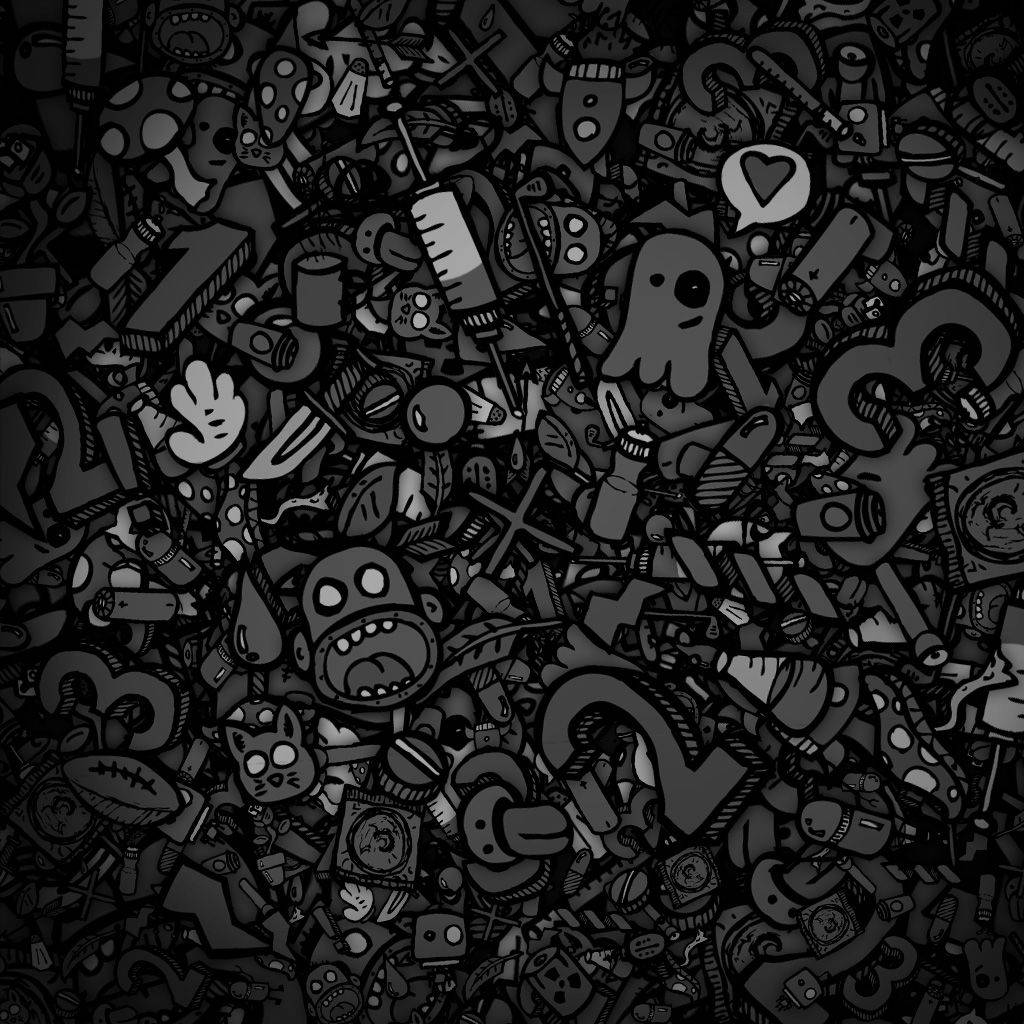 Dark-rock Themed Toons And Drugs Background
