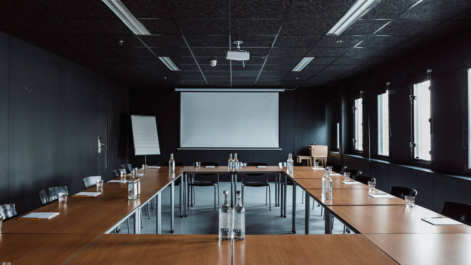 Dark Room Zoom Background Office