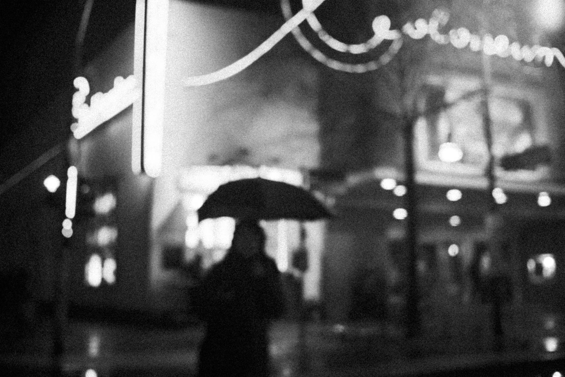 Dark Sad Girl With Umbrella Background