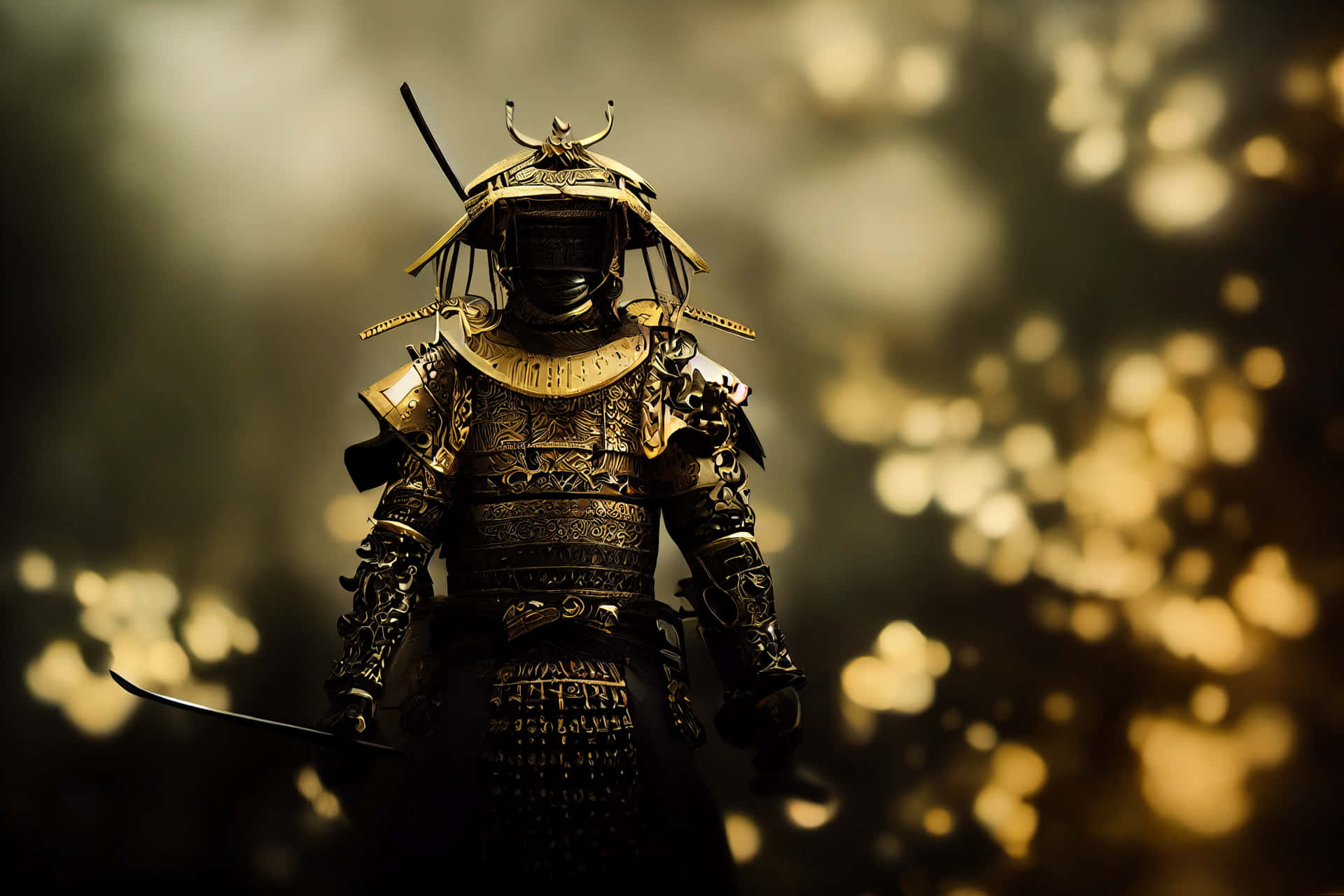 Dark Samurai Armor Background