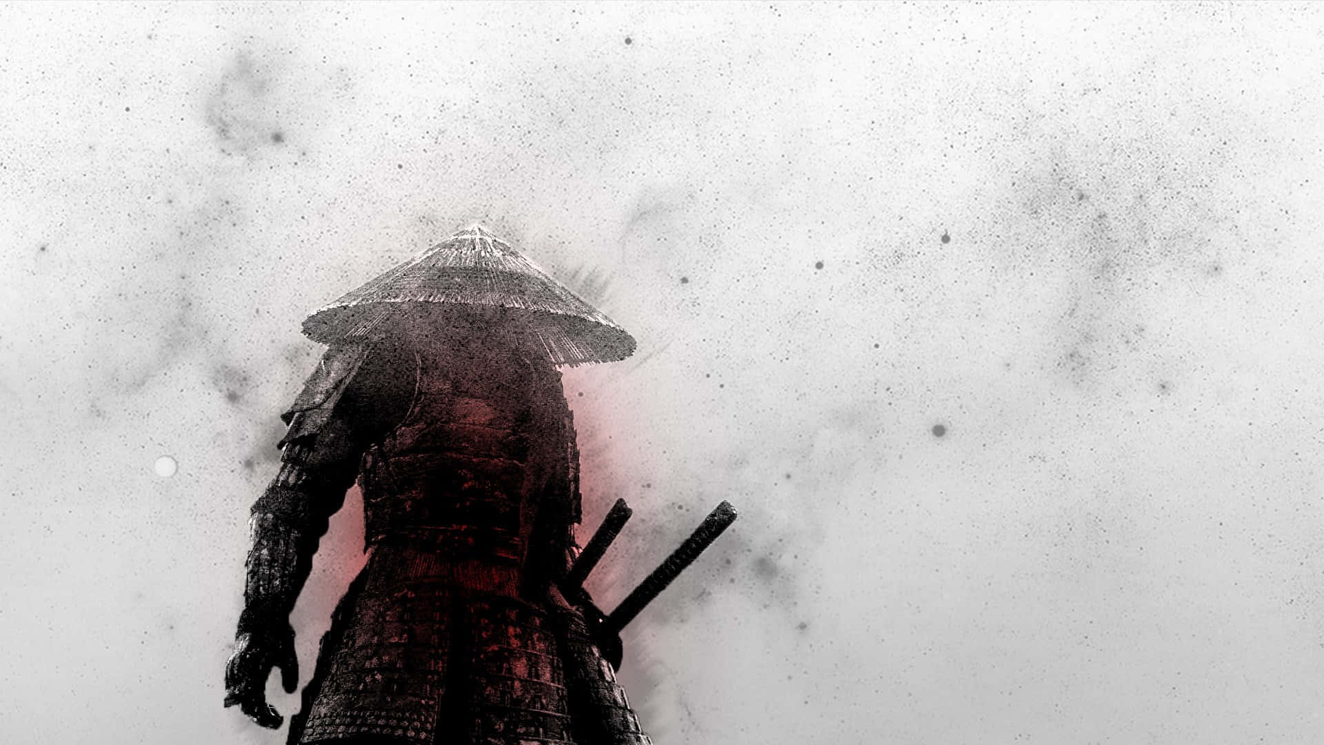 Dark Samurai With Black Smoke Background