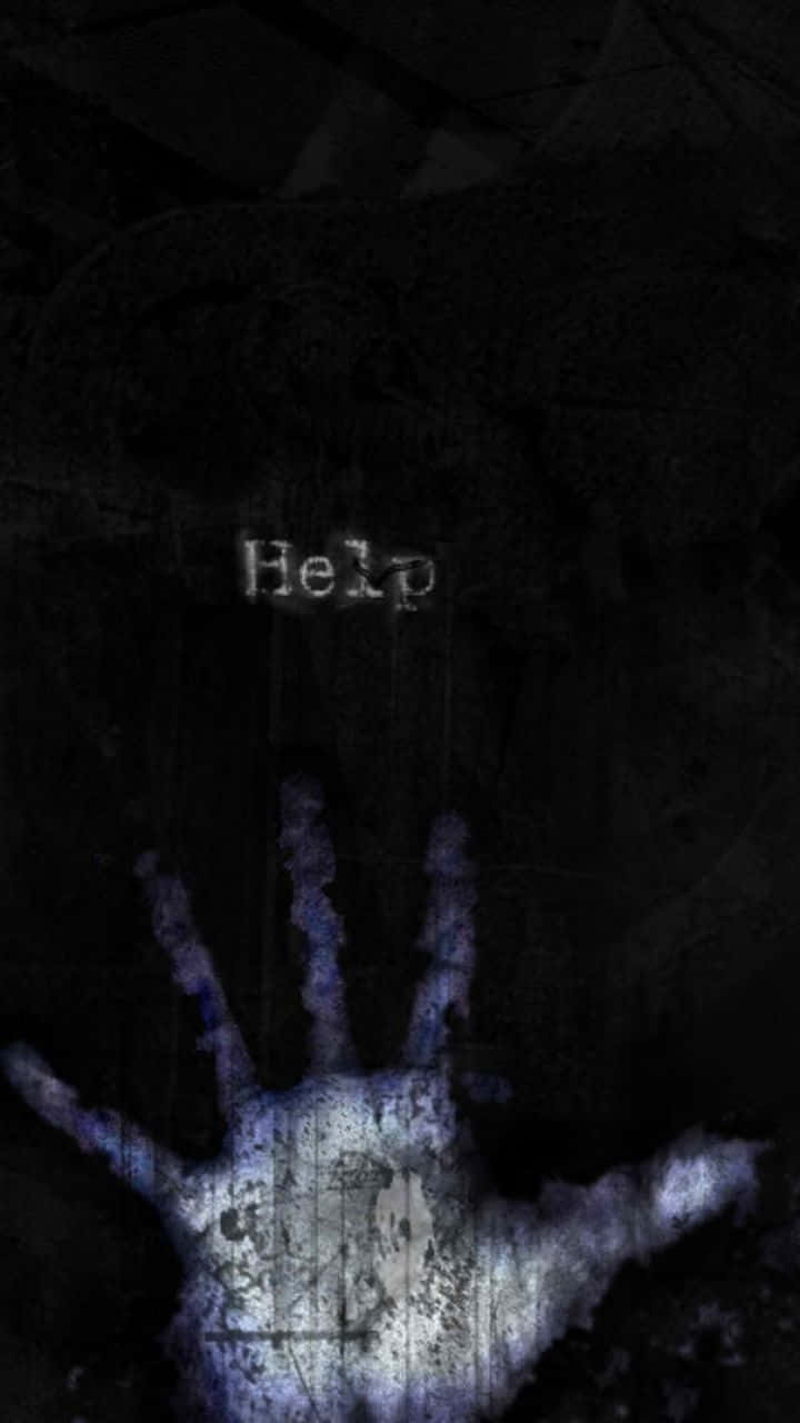 Dark Scary Hand Asking For Help