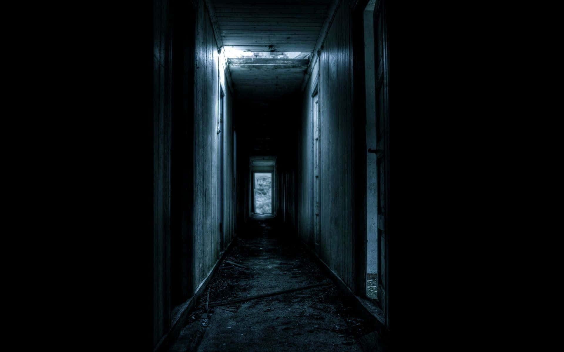 Dark Scary Haunted Hallway Background