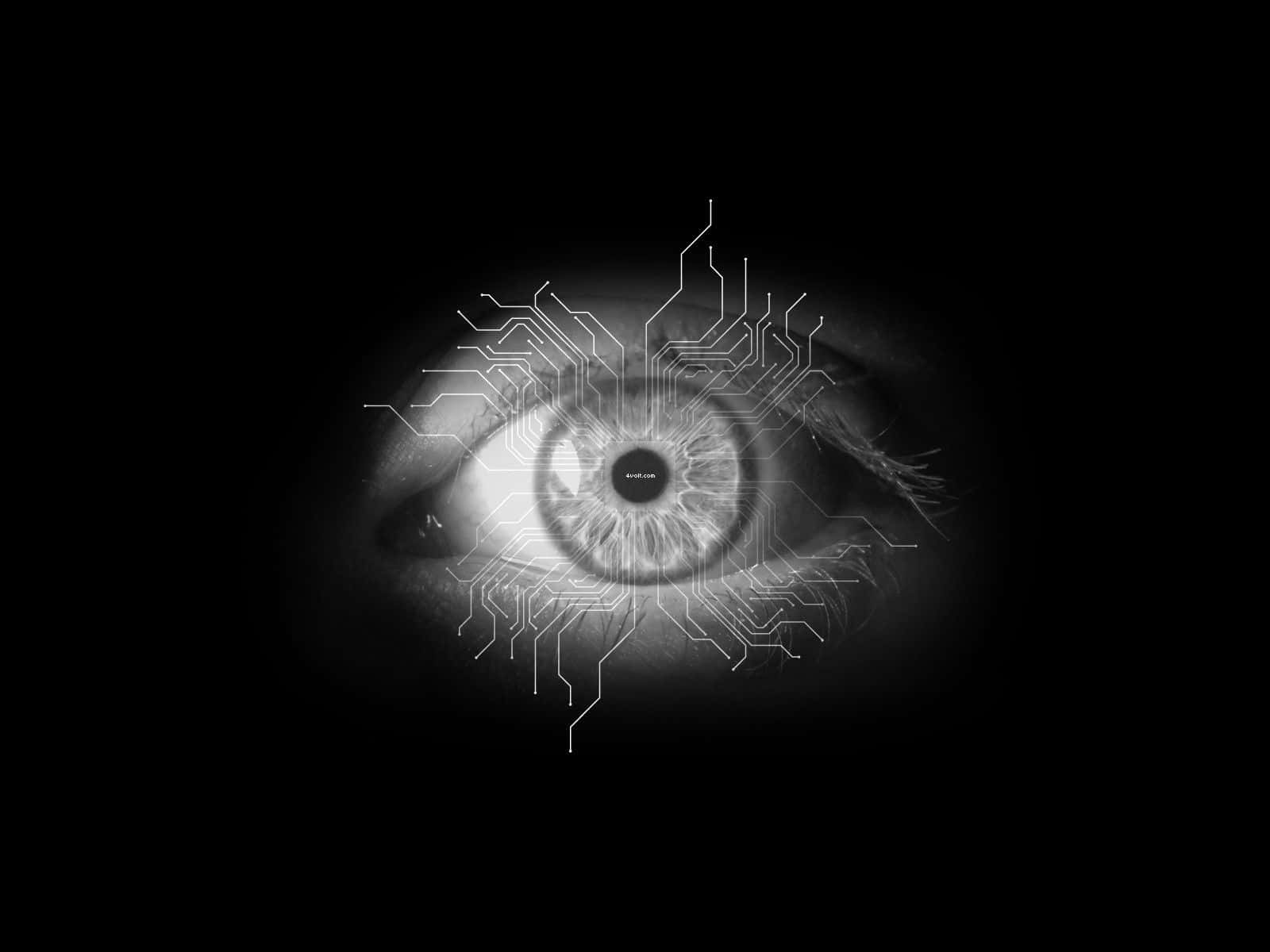 Dark Scary Human Eye Background