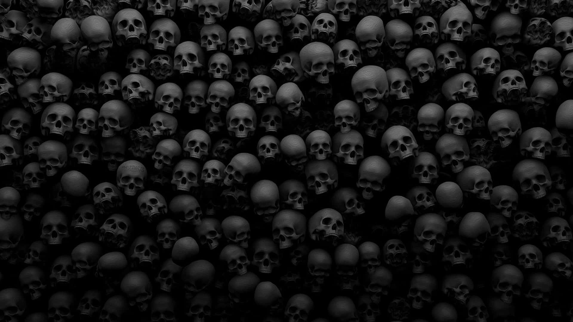 Dark Scary Skulls Background