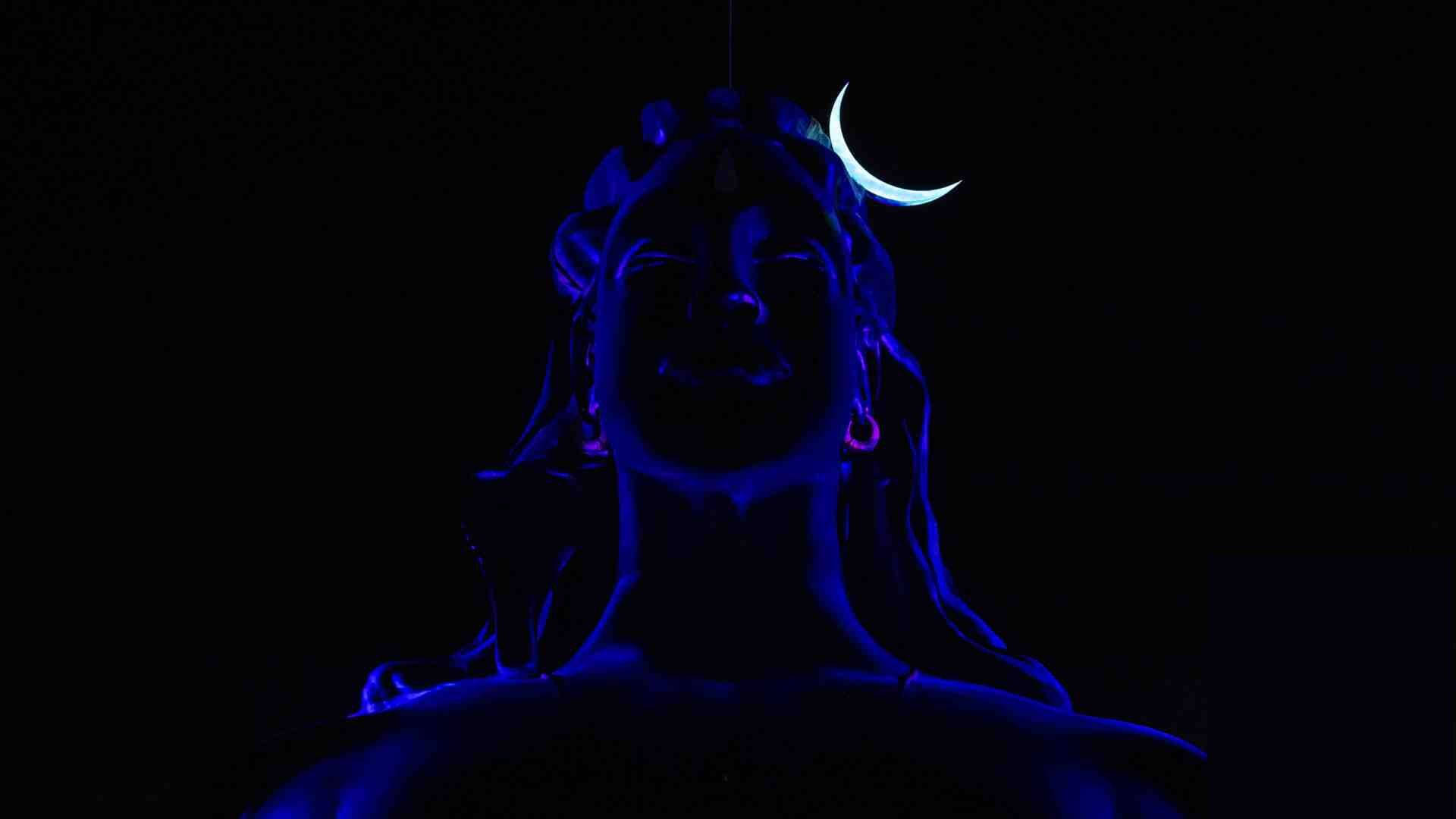 Dark Shiva Blue Silhouette