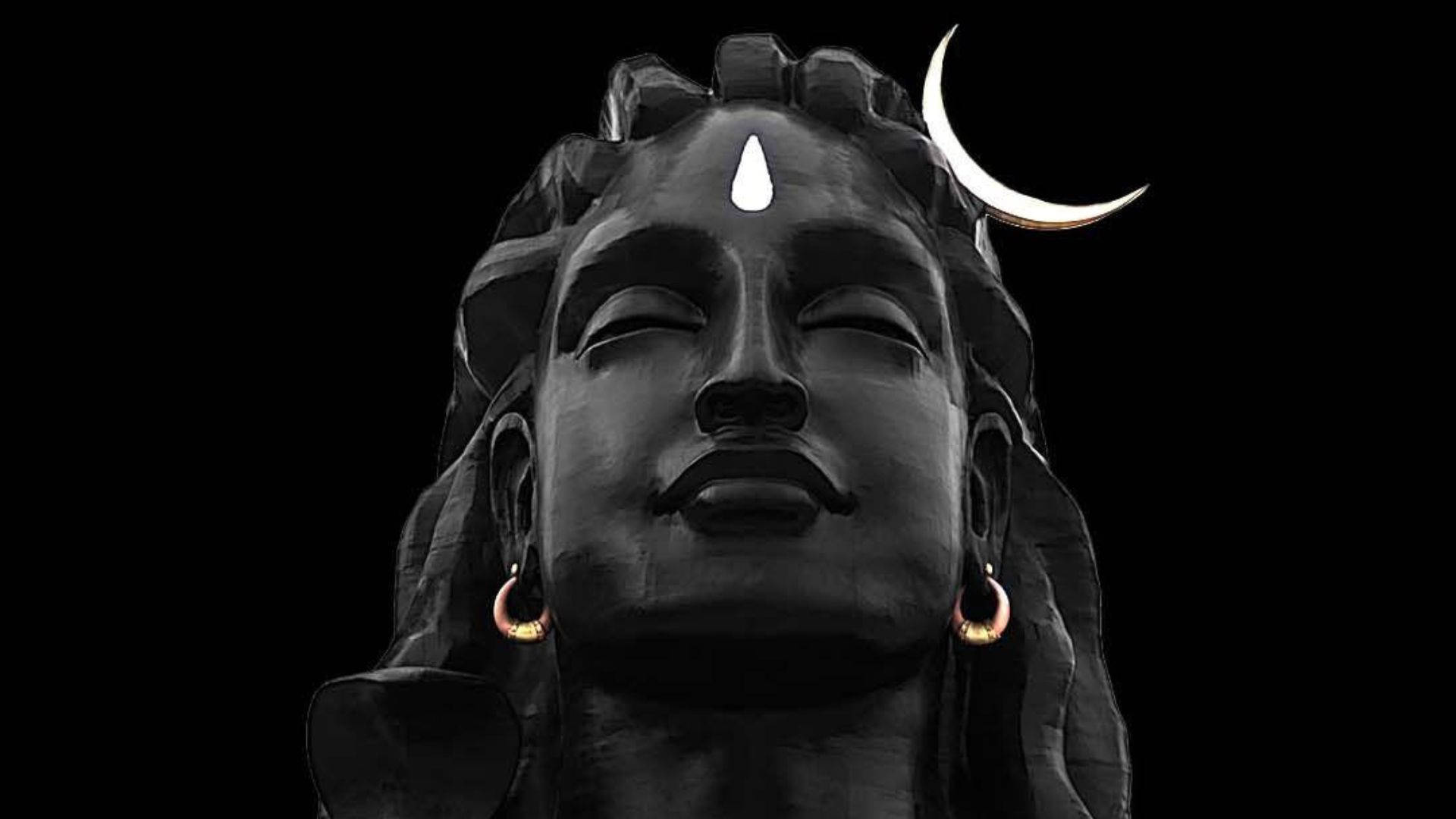 Dark Shiva Hindu Portrait