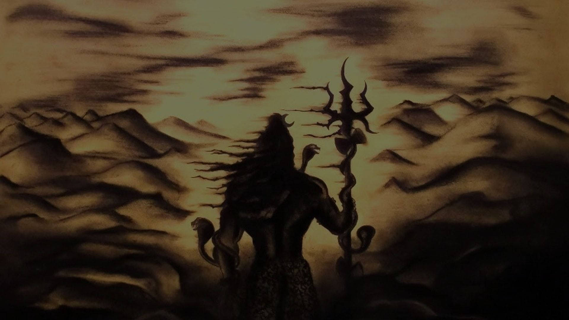 Dark Shiva Sand Art