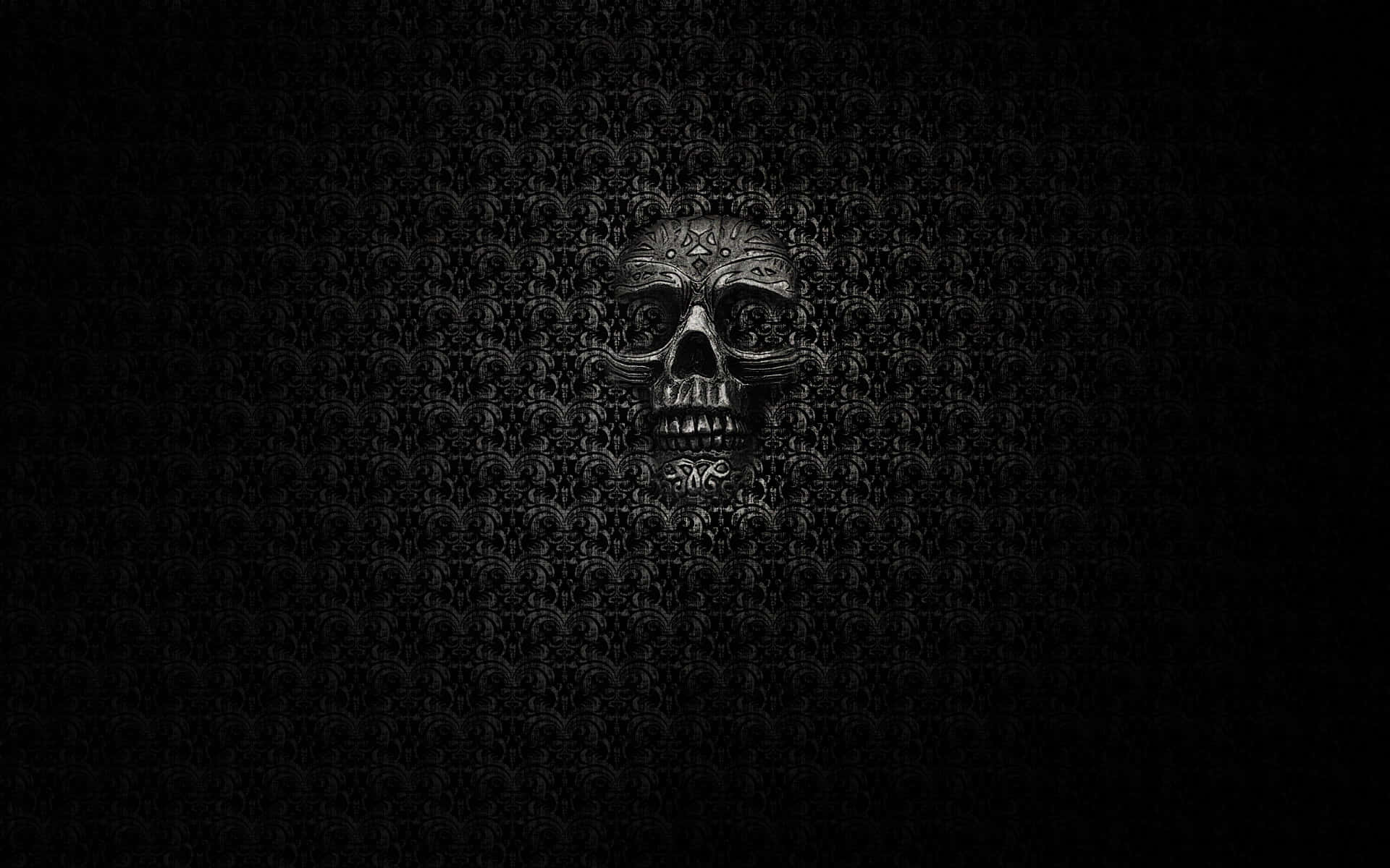 Dark Skull Pattern Texture Background