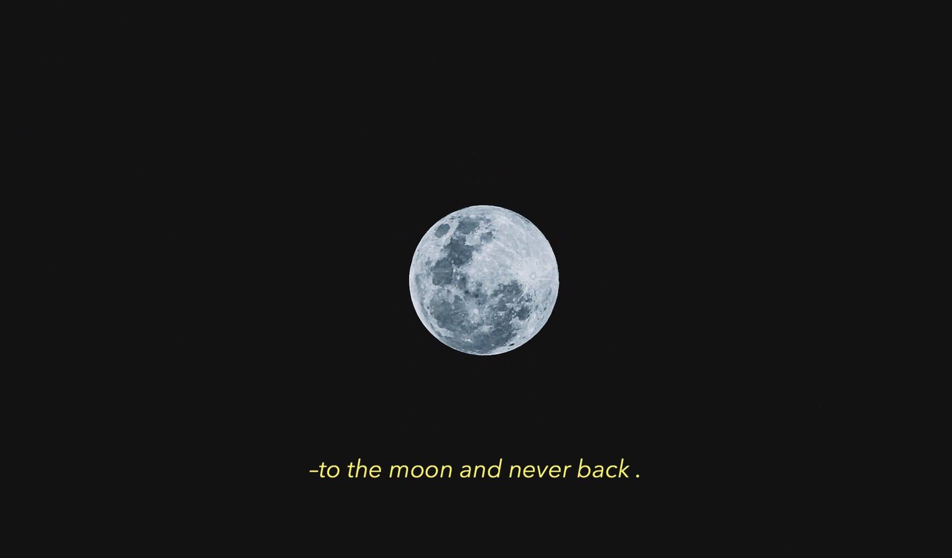 Dark Sky Full Moon With Quote Background