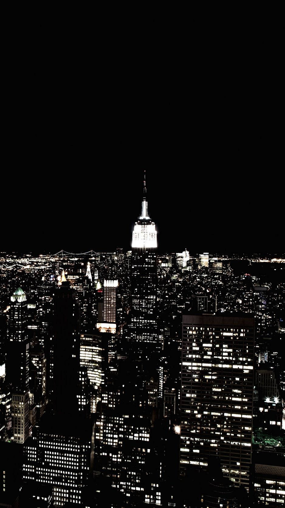 Dark Sky Over New York Skyline Iphone Background