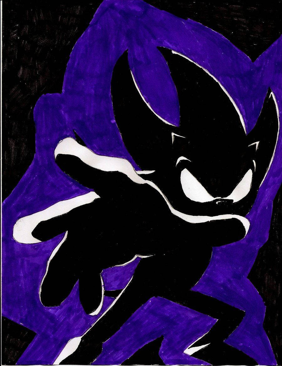 Dark Sonic Drawing Background