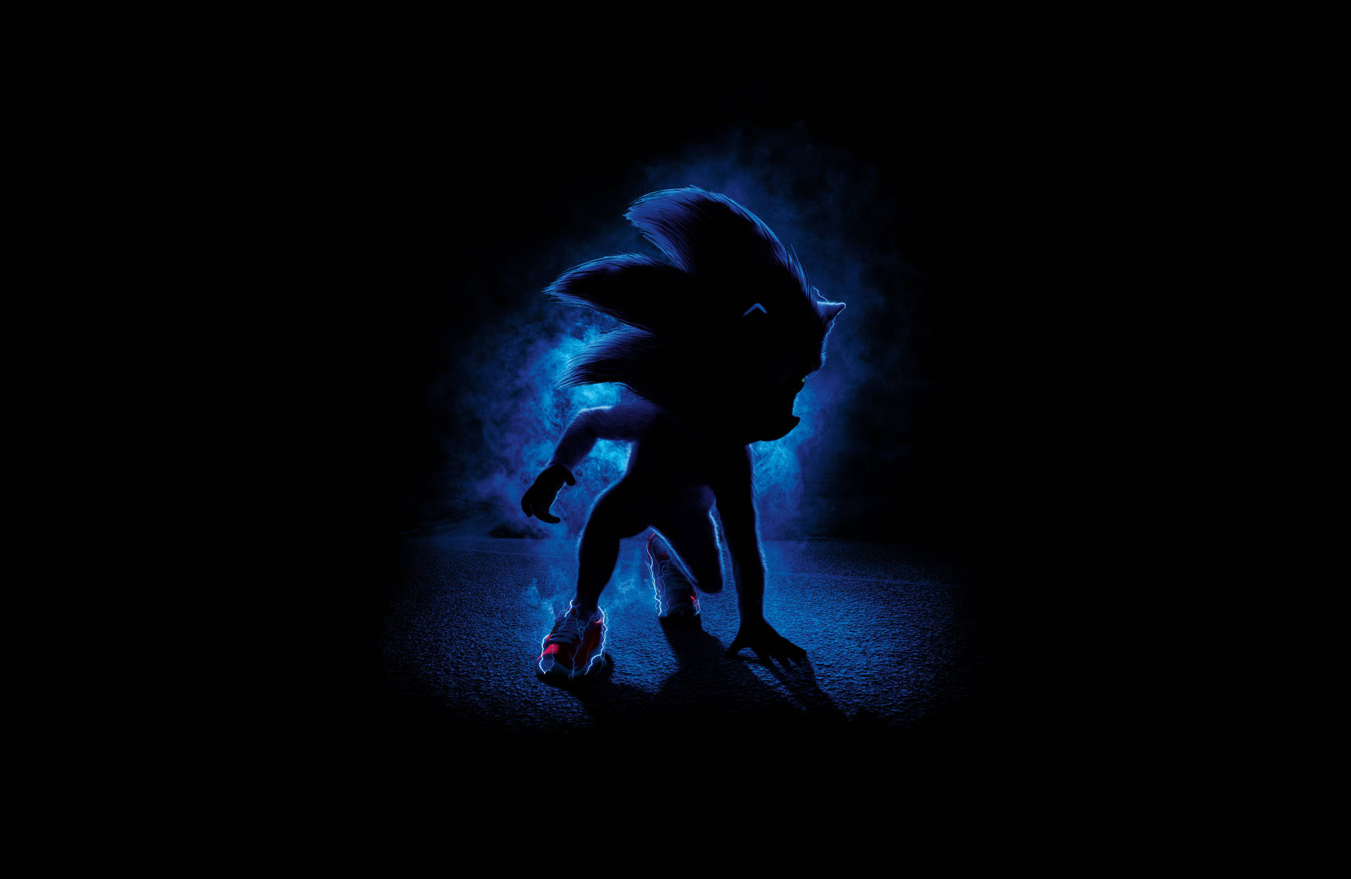 Dark Sonic The Hedgehog Silhouette Background