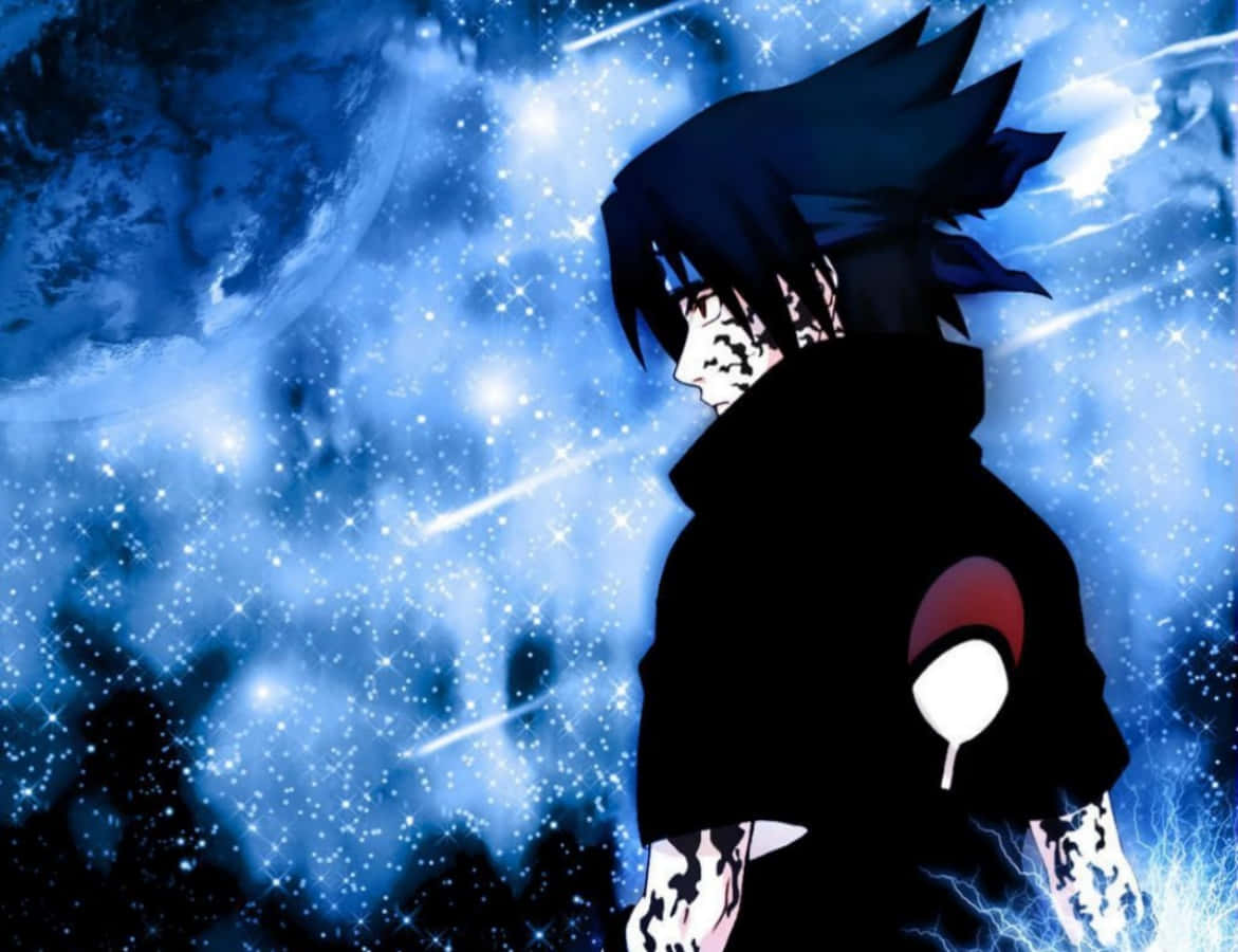 Dark Sorcerer Sasuke Cursing His Enemies Background