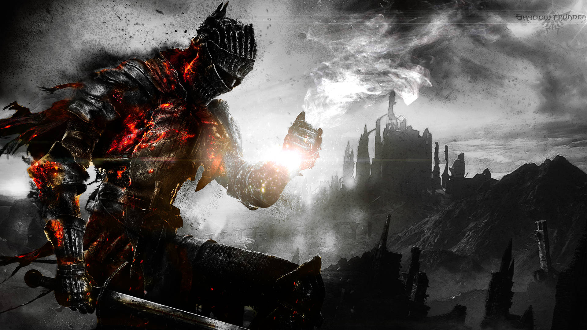 Dark Souls 3 Ashen One In Flames Background