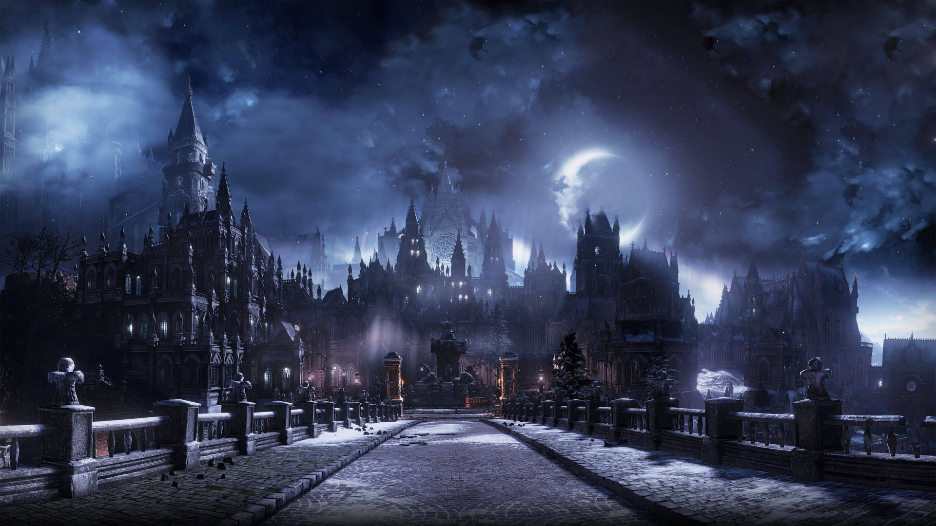 Dark Souls 3 Darkmoon Above Irithyll City Background