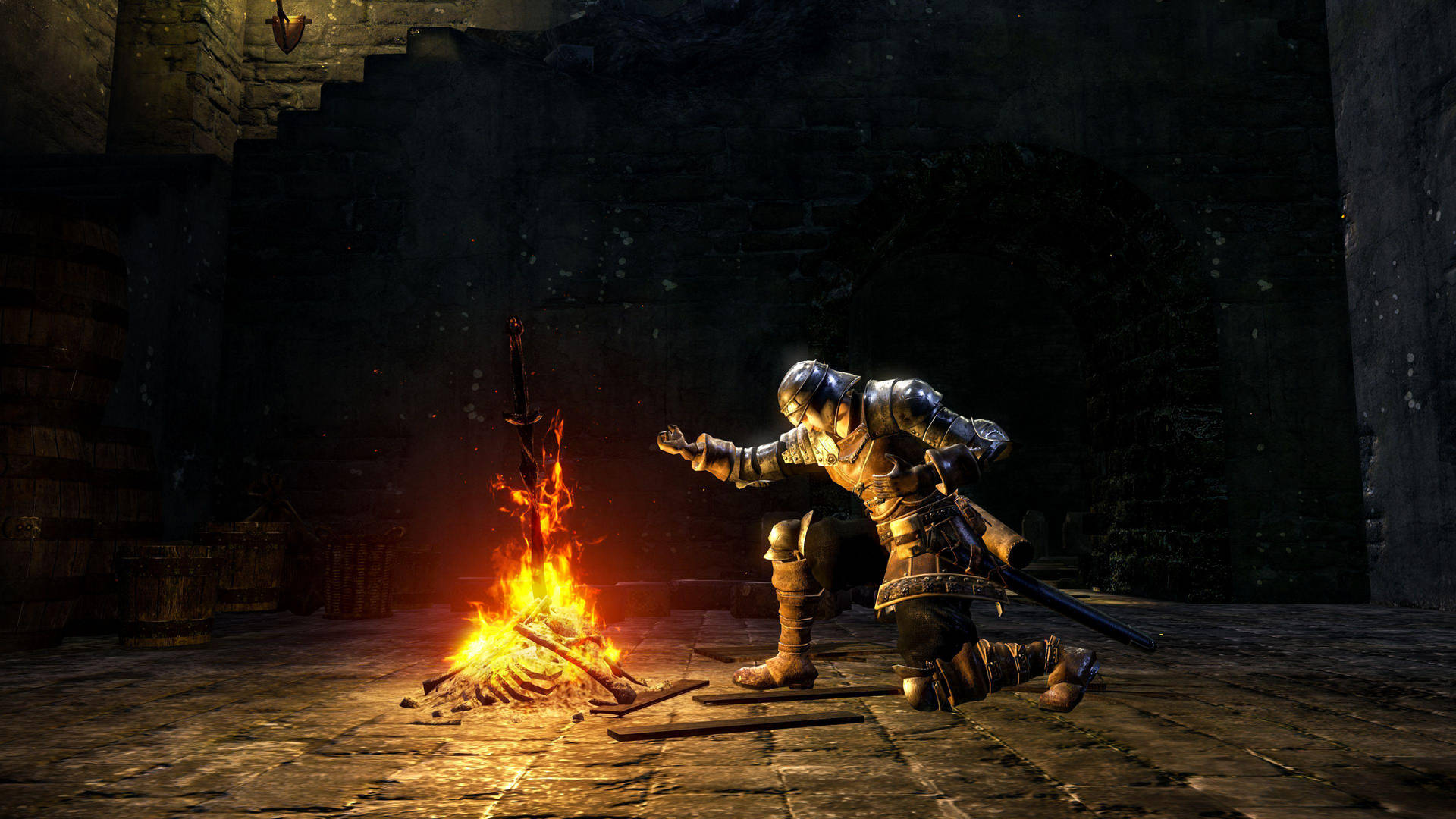 Dark Souls 4k Bonfire Background