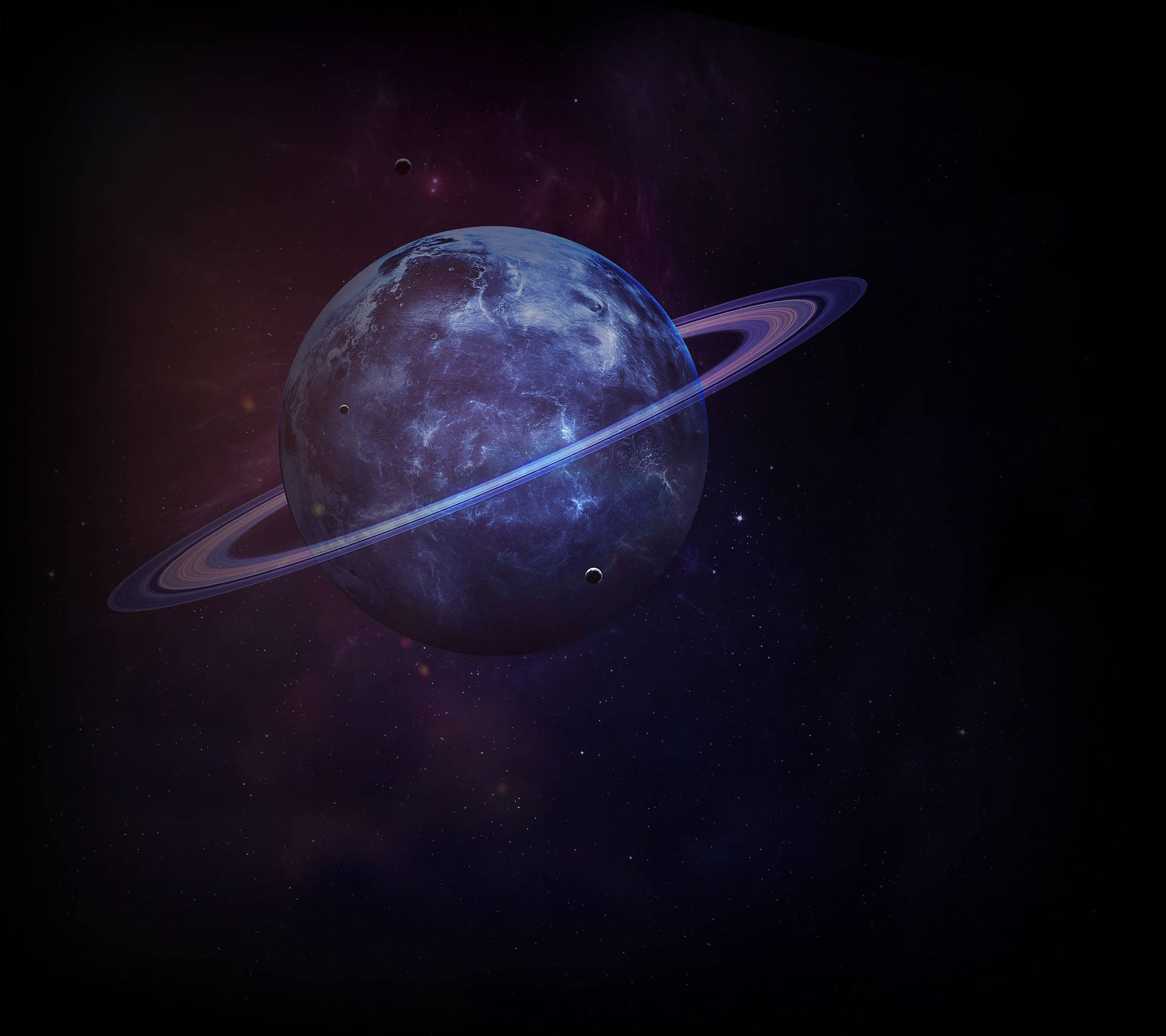 Dark Space Saturn Background