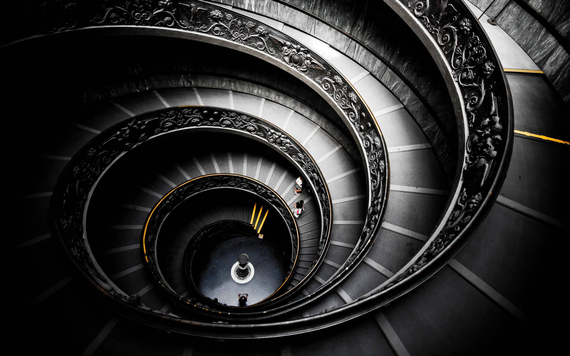 Dark Spiral Aesthetic Staircase Background