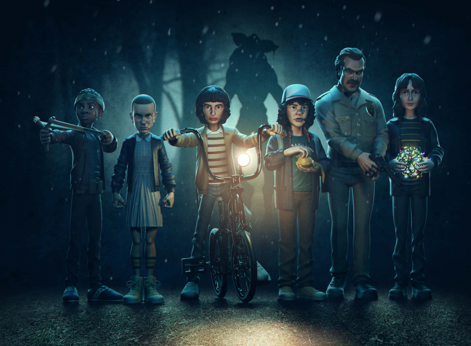 Dark Stranger Things Art Background