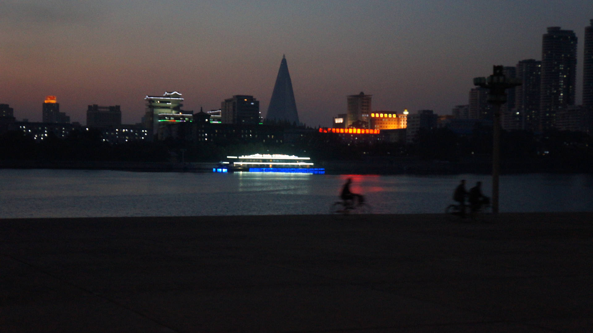 Dark Street In Pyongyang