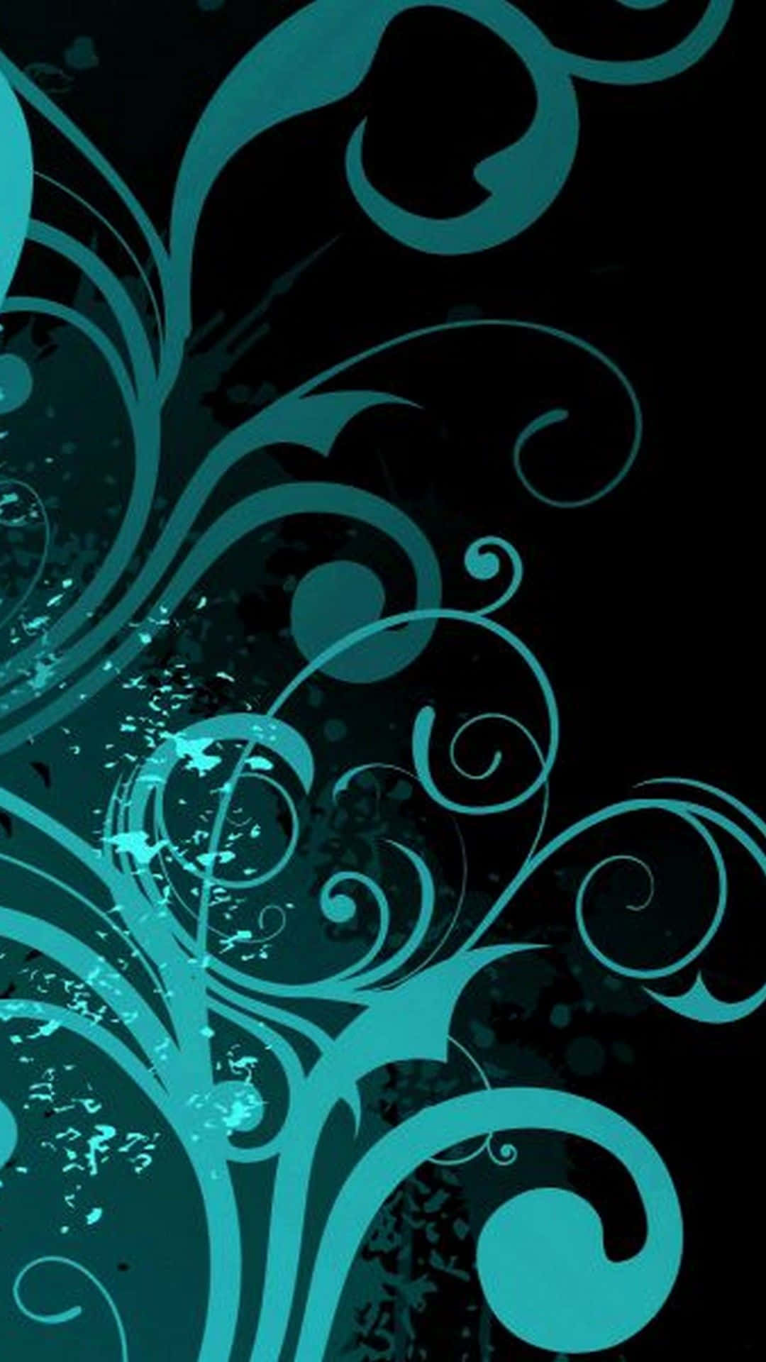 Dark Teal Patterns Background