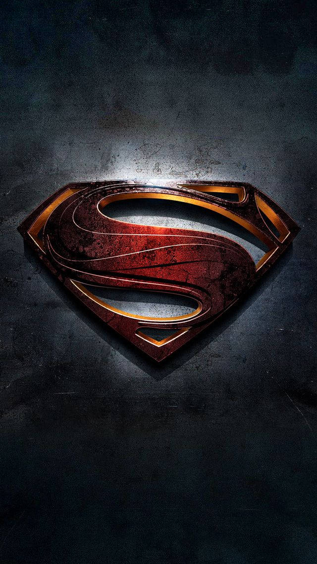 Dark Textured Superman Symbol Iphone Background