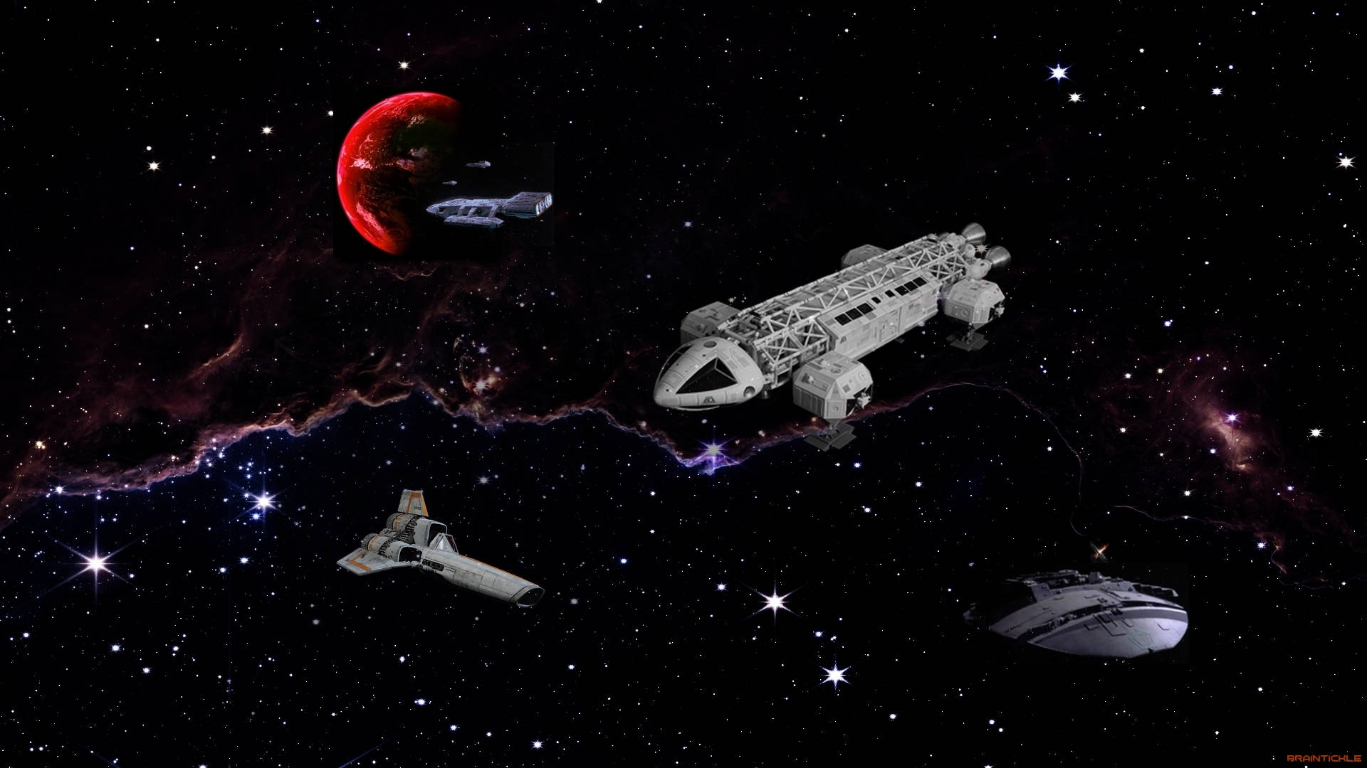 Dark Theme Battlestar Galactica Space Sci Fi Movie