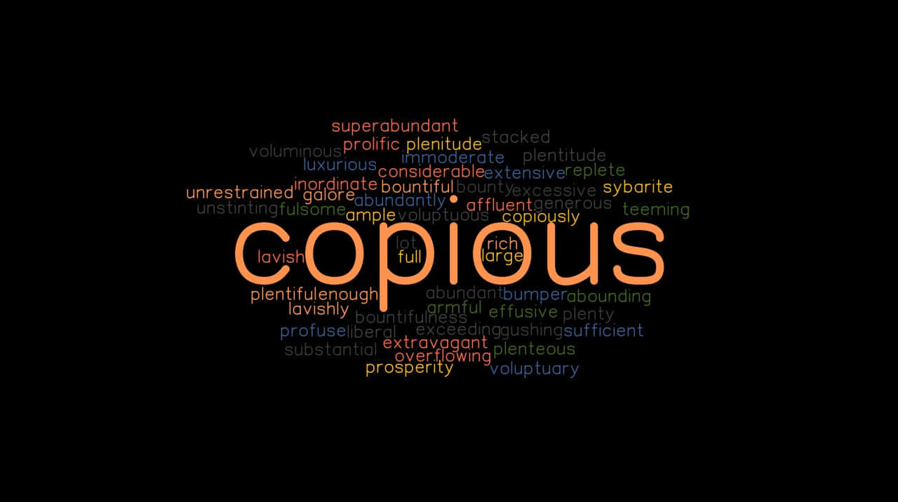 Dark Theme Copious Word Cloud Background