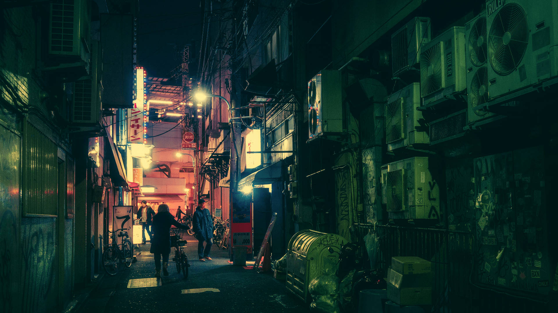 Dark Tokyo Street Background