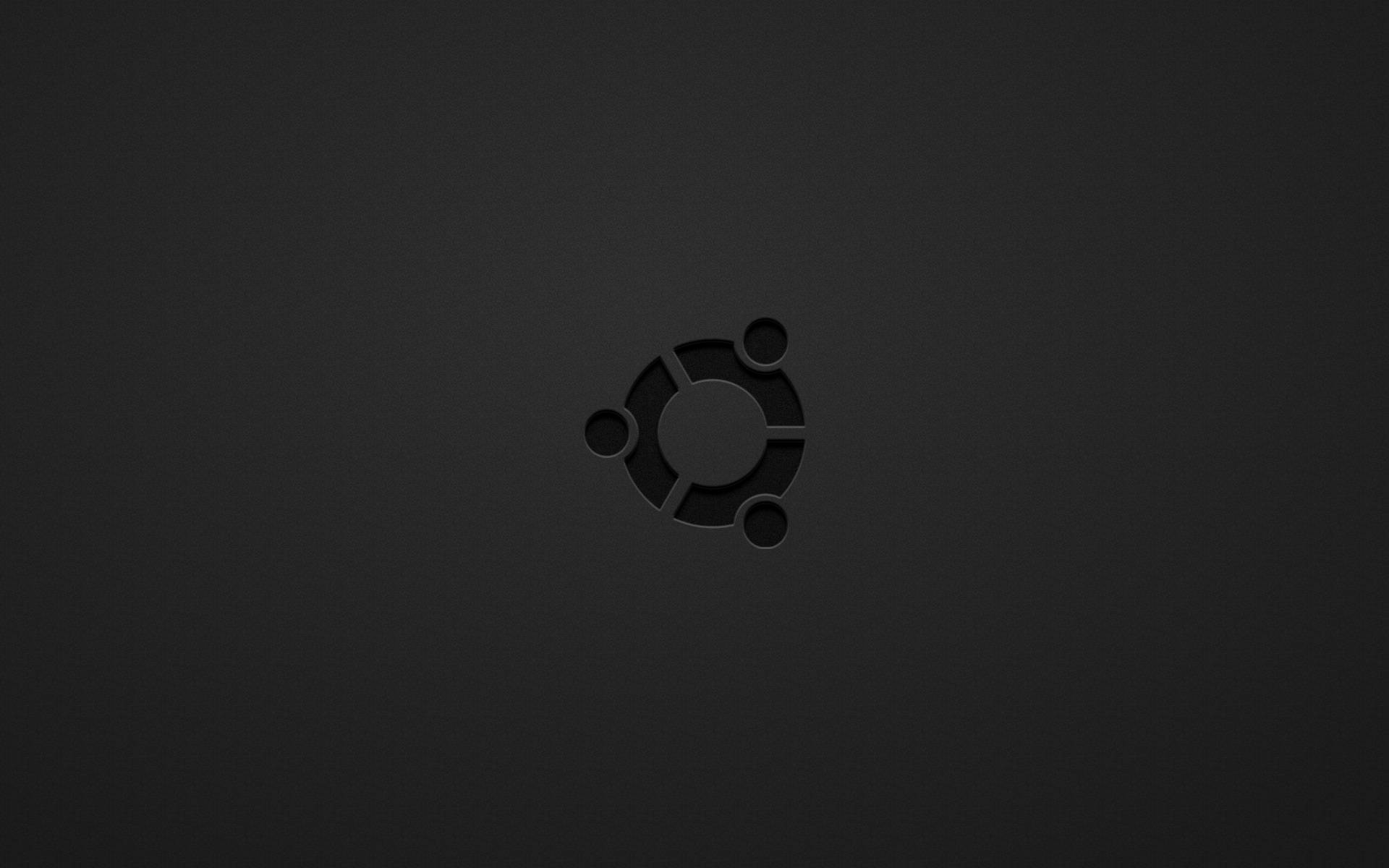 Dark Ubuntu Logo Minimalist Background