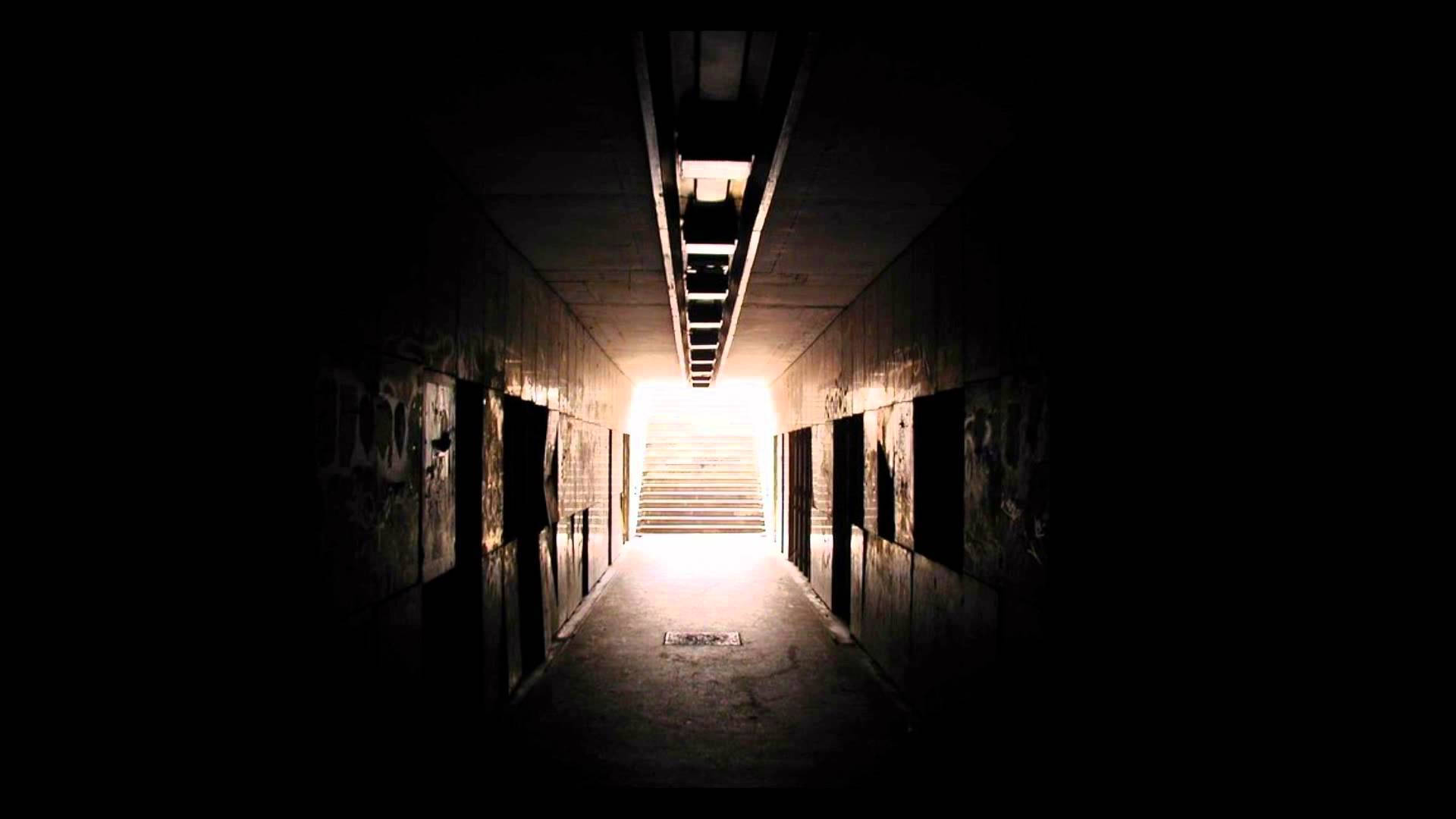 Dark Underground Hallway Background