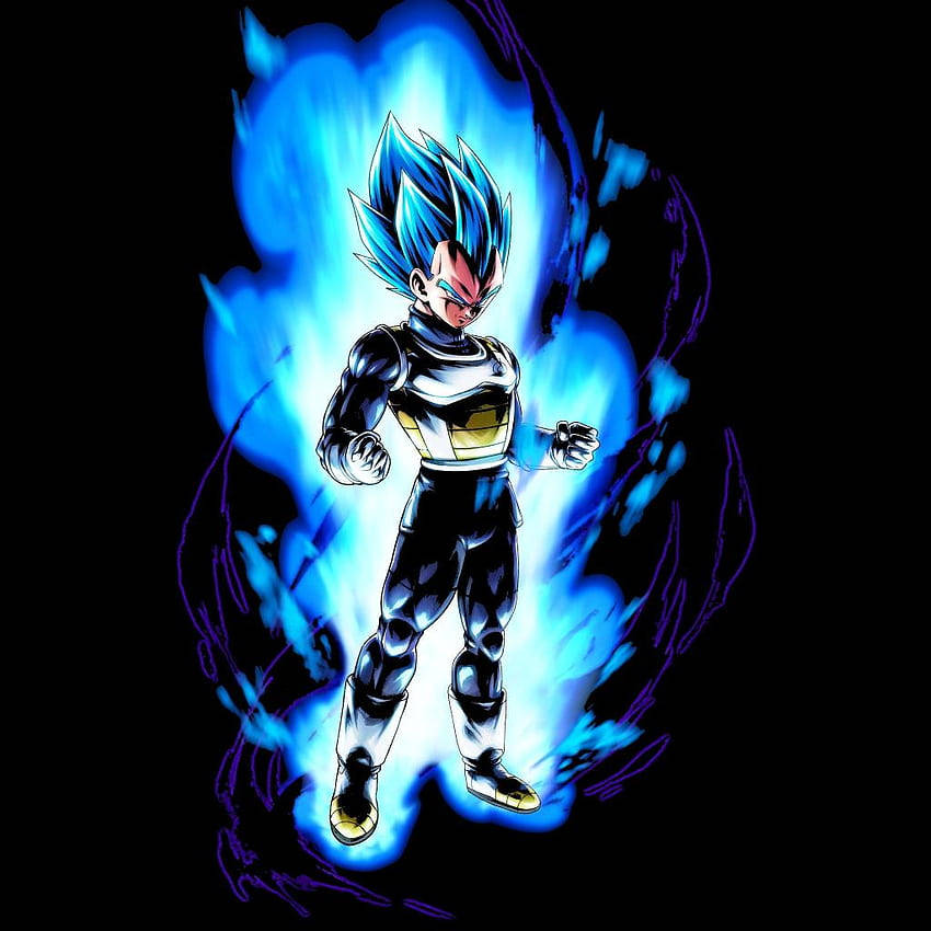 Dark Vegeta Blue Flames Background