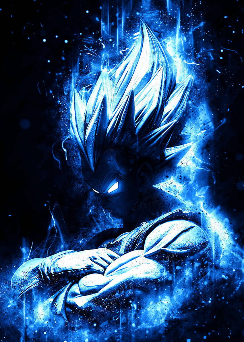 Dark Vegeta Glowing Eyes Background