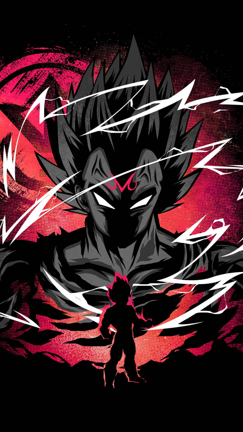 Dark Vegeta In Red Background