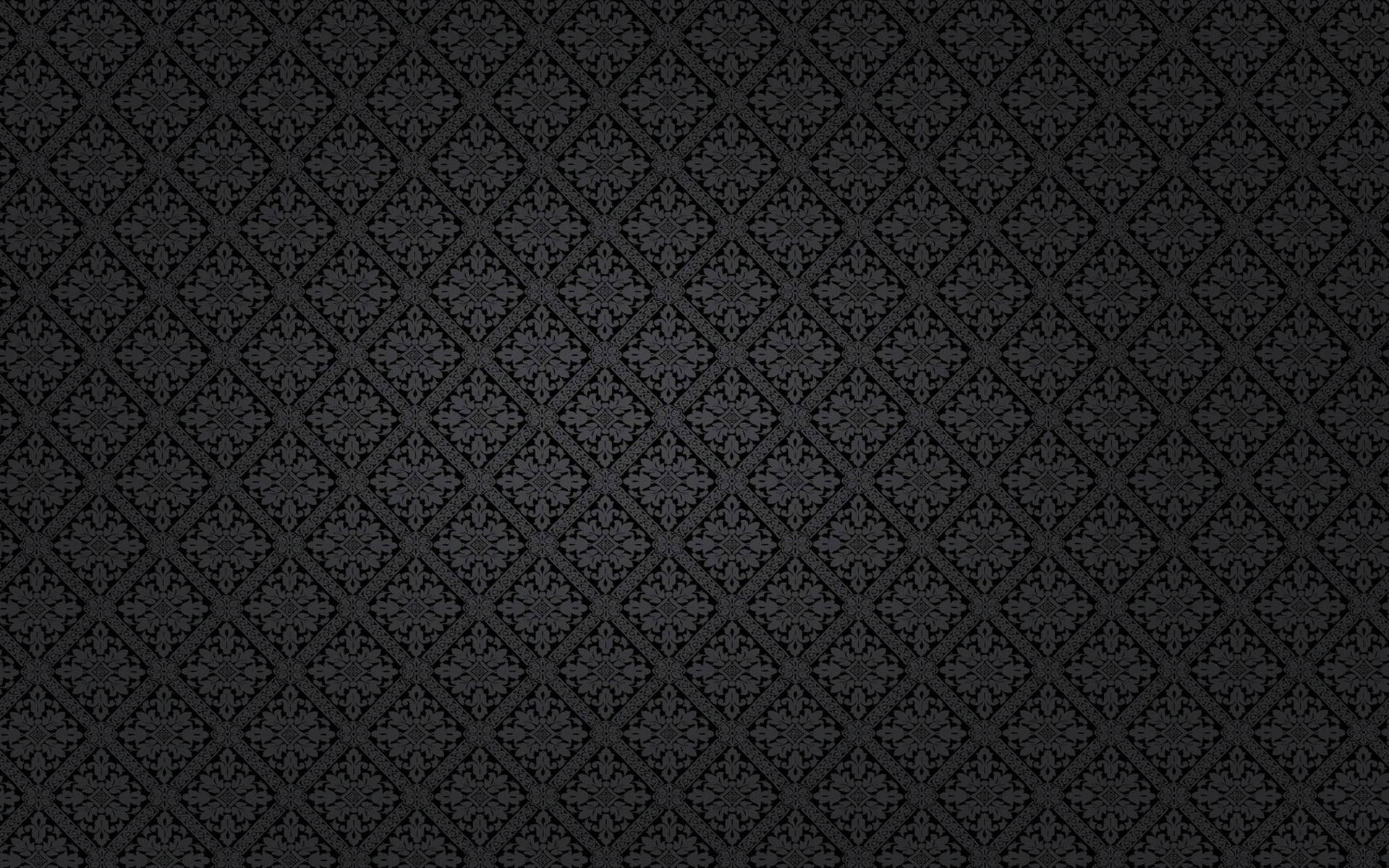 Dark Victorian Damask Black Pattern