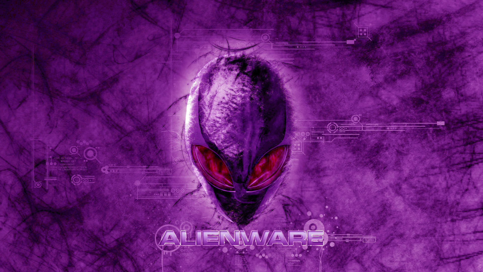 Dark Violet Alienware Logo Background