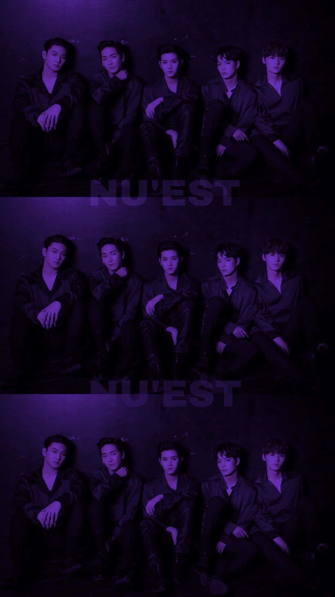 Dark Violet Nuest Kpop Group Background