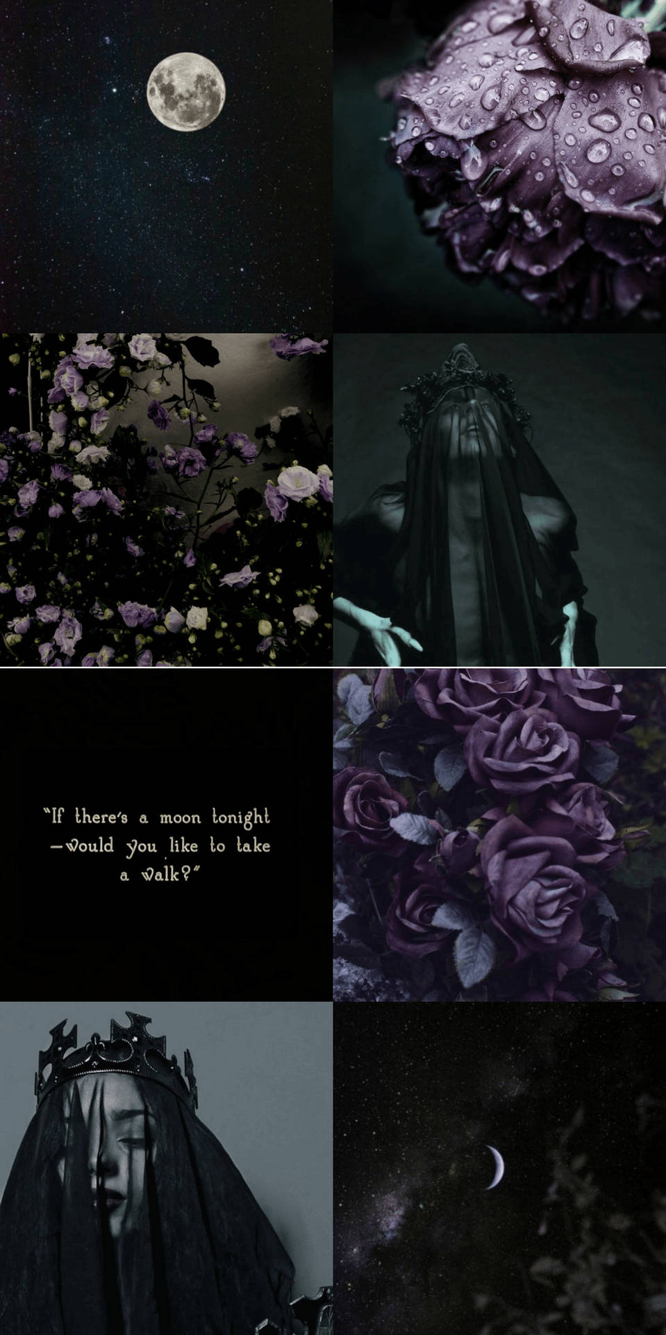 Dark Violet Witchy Aesthetic Background