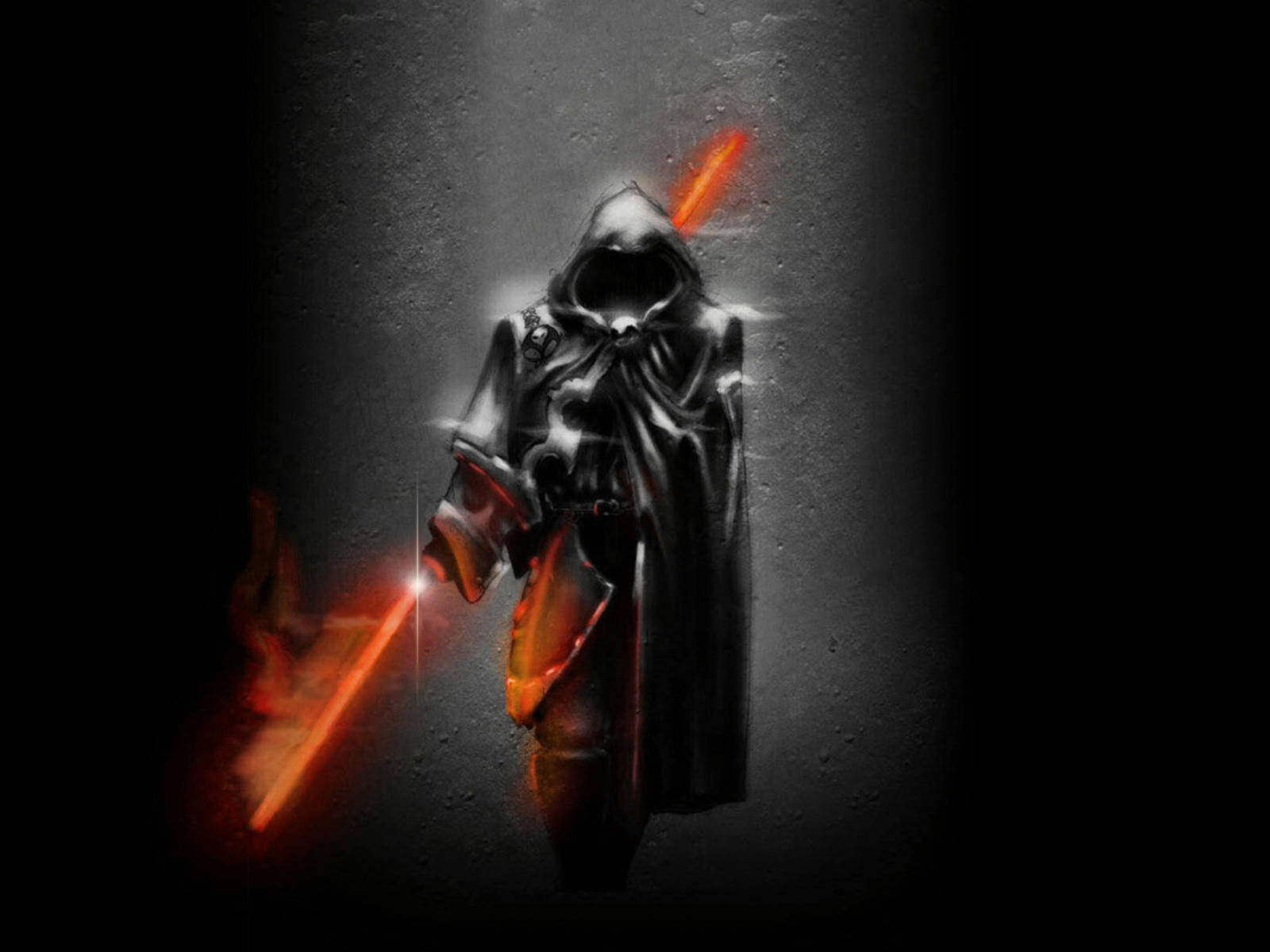 Dark Warrior In Star Wars Landscape Background