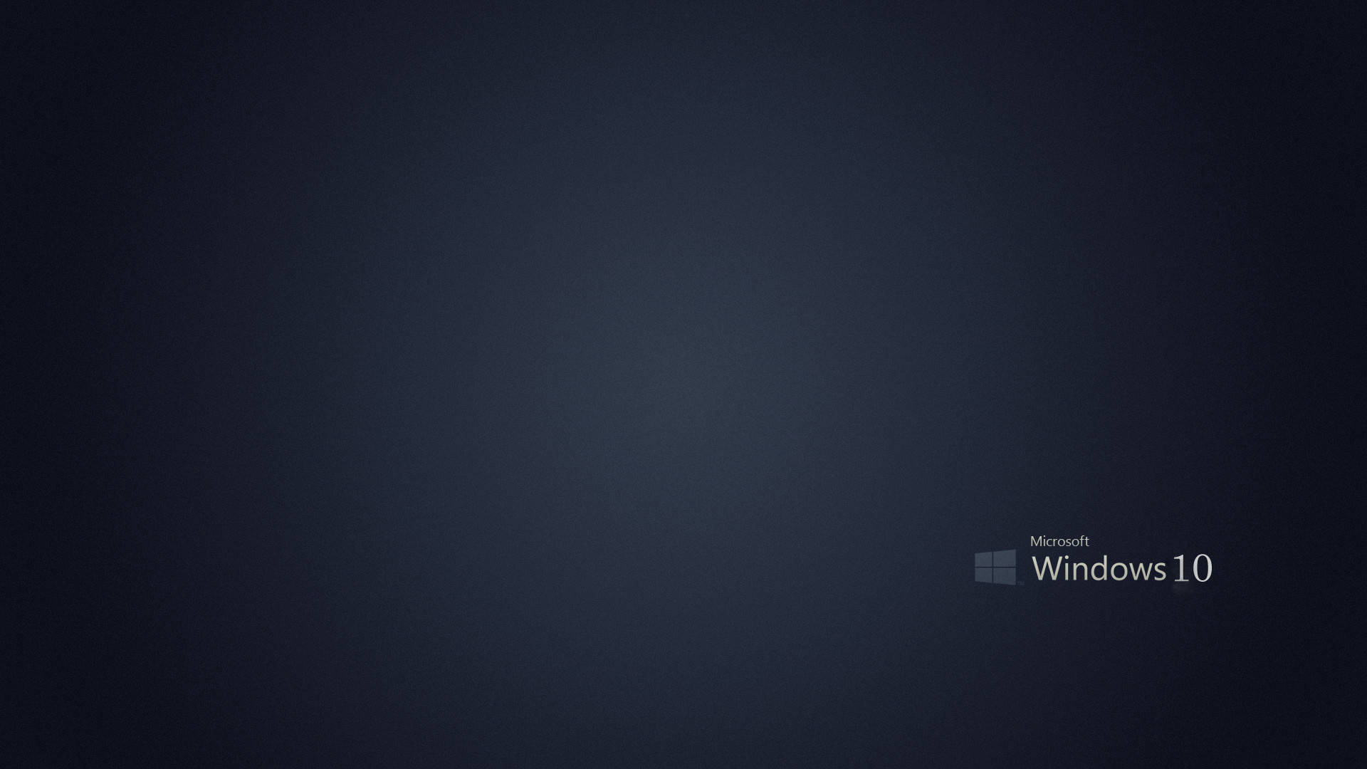 Dark Windows 10 With Logo Background