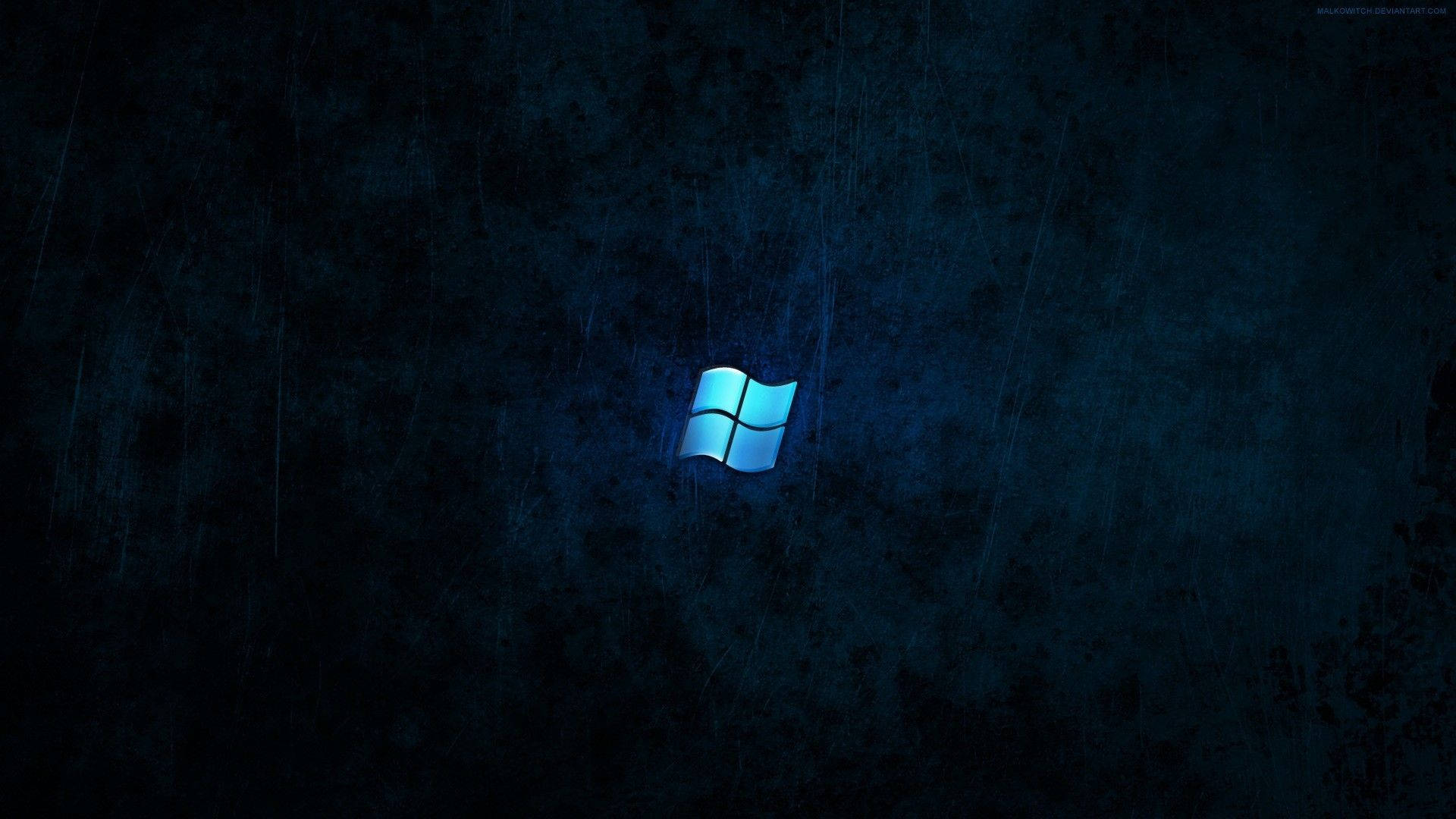 Dark Windows In Grunge Blue Color