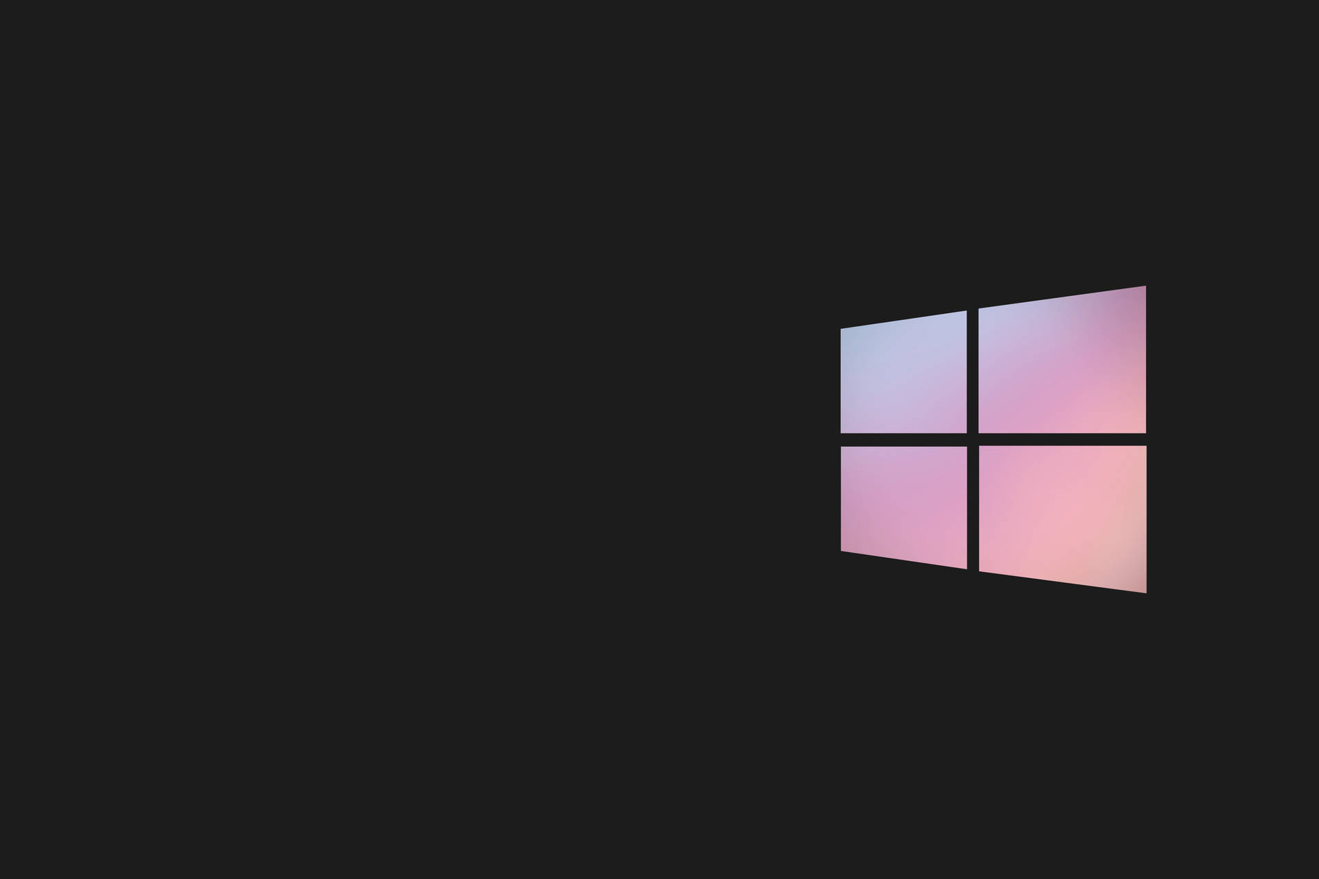 Dark Windows With Pastel Pink Logo Background