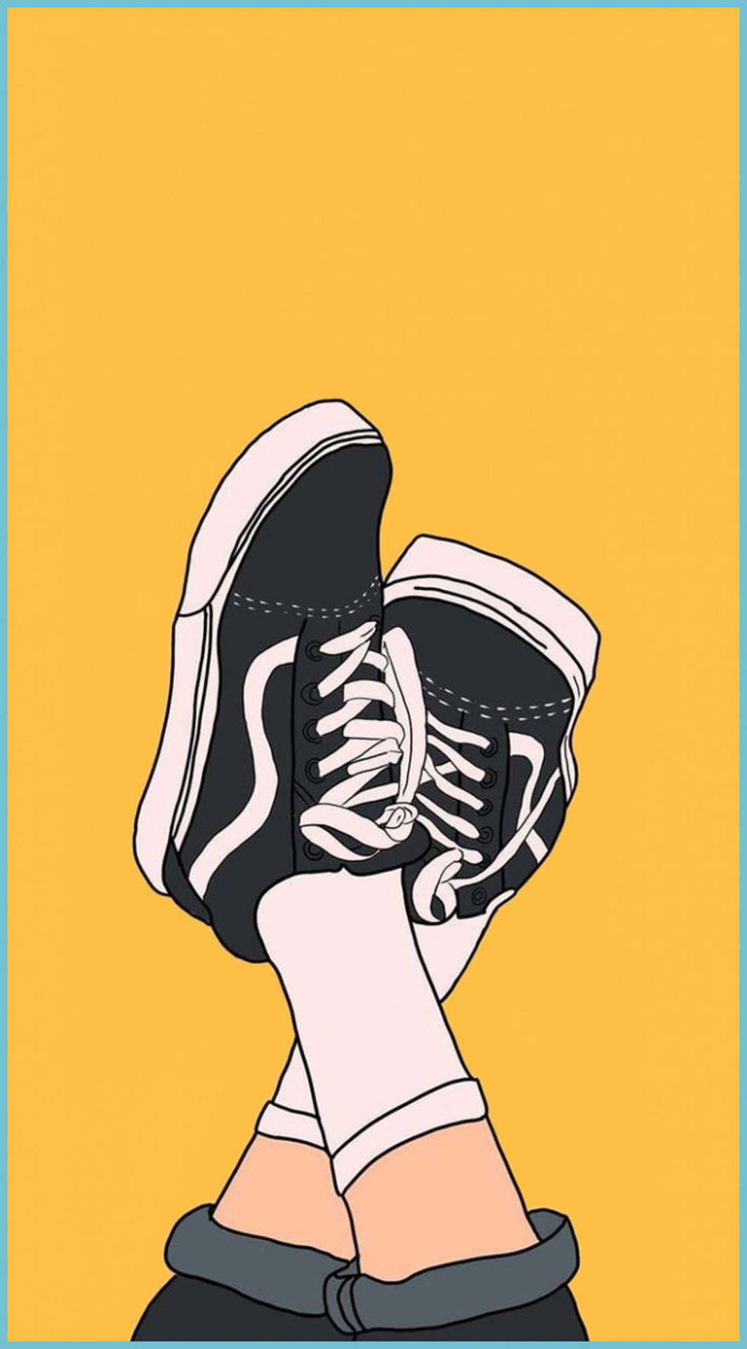 Dark Yellow Cartoon Shoe