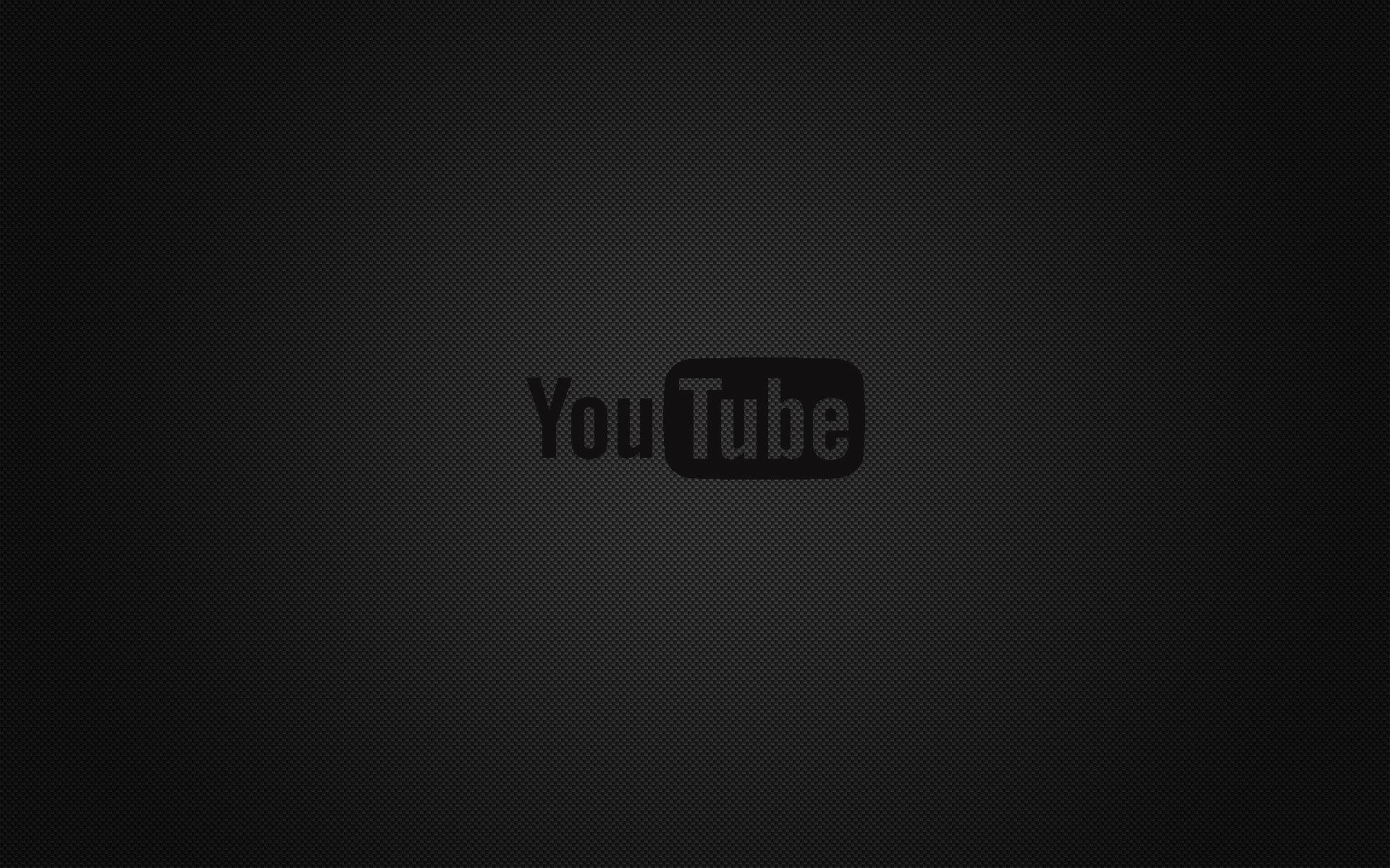 Dark Youtube Logo On Black Background Background
