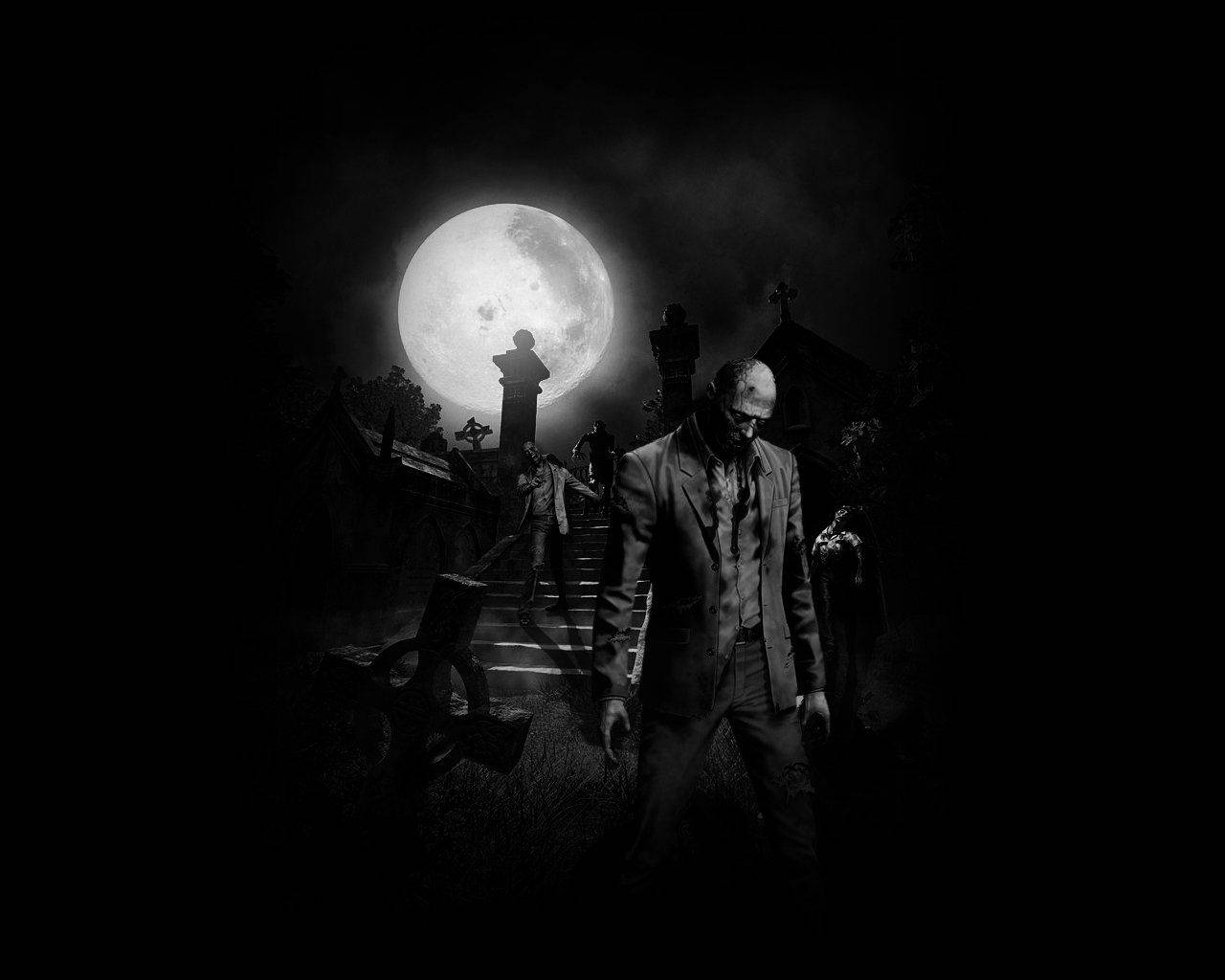 Dark Zombie Man Background