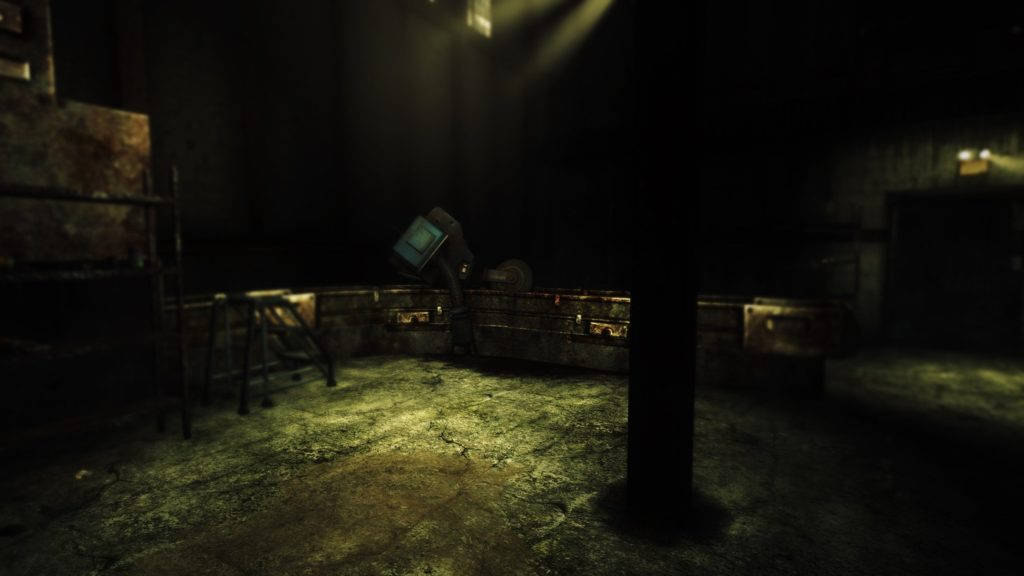 Darkened Abandoned Room Background