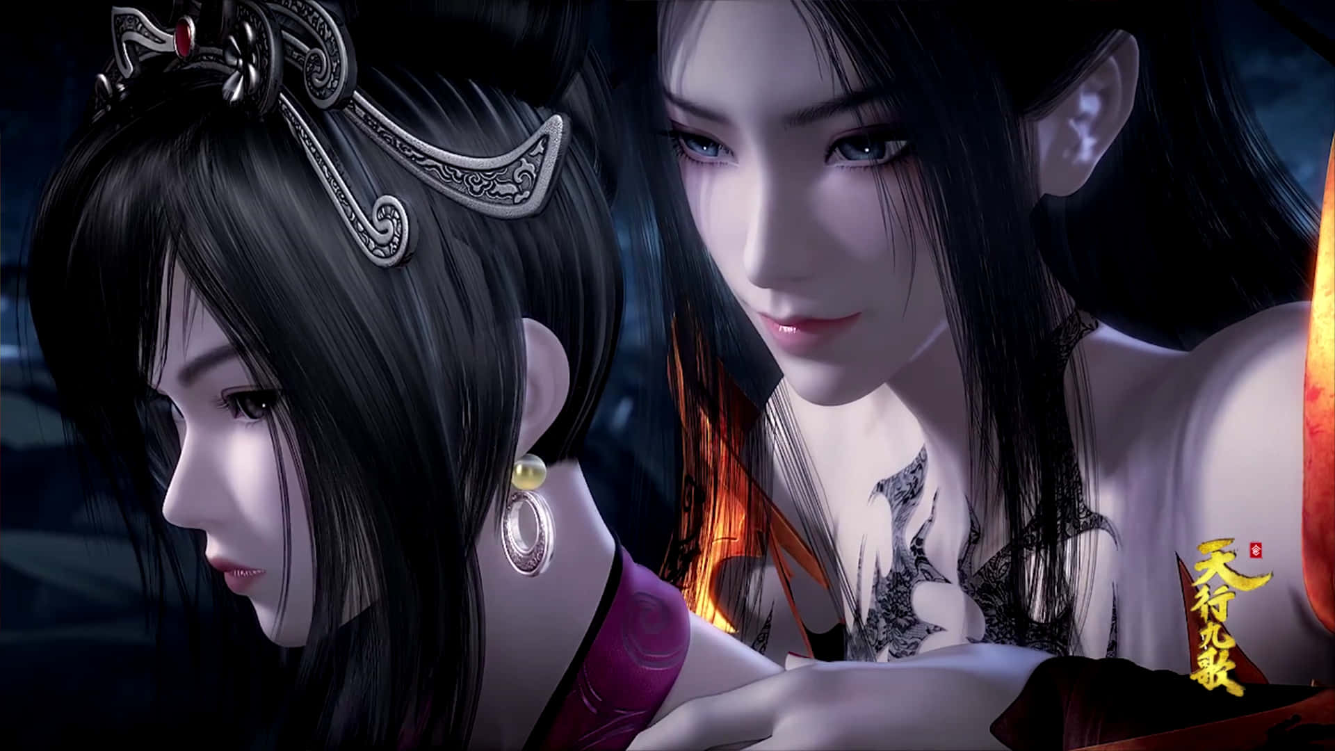 Darkest 3d Anime Girl Background